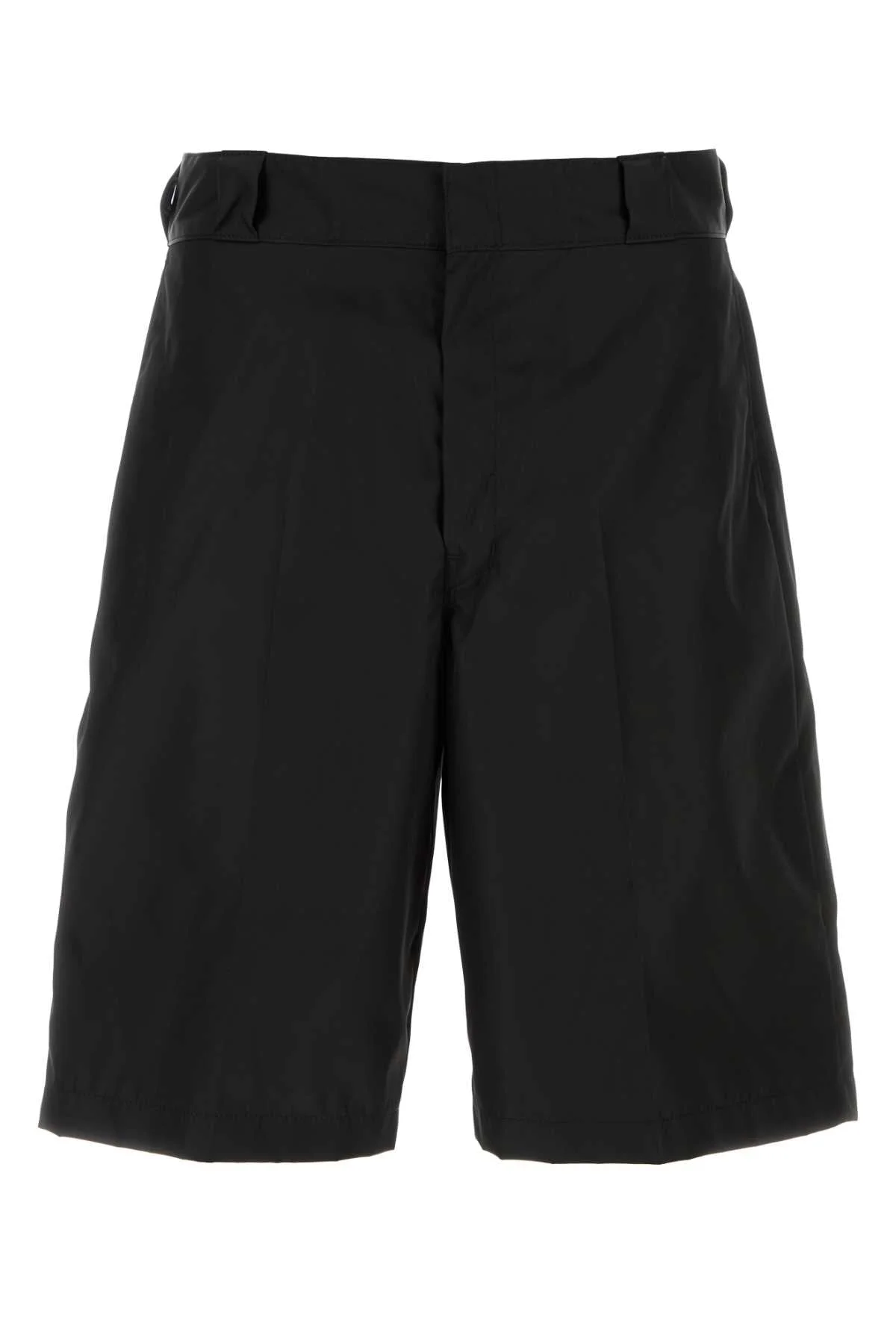 Prada Men Black Re-Nylon Bermuda Shorts - 1