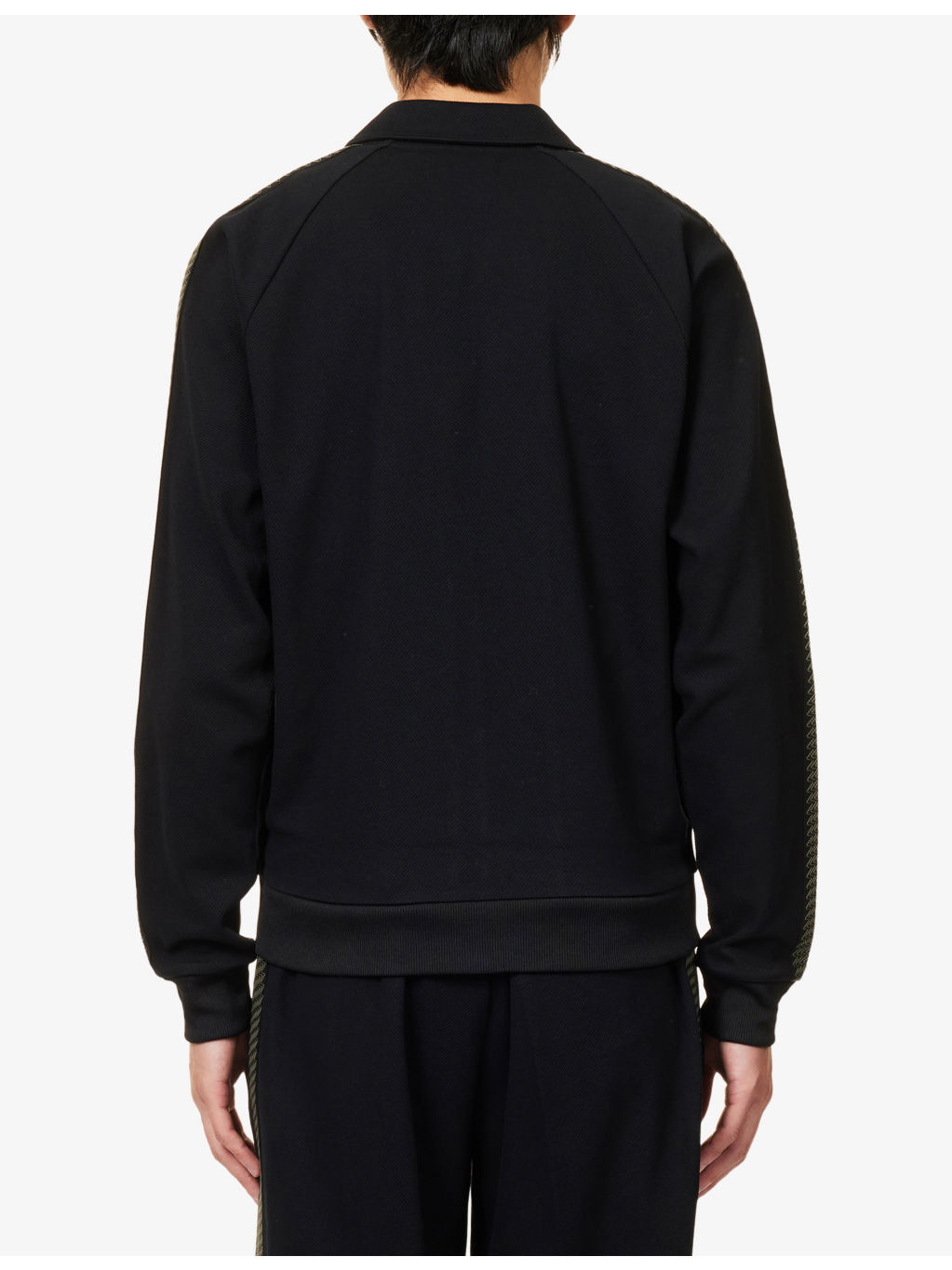 Embroidered-Logo Long-Sleeve Cotton-Jersey Jacket - 4