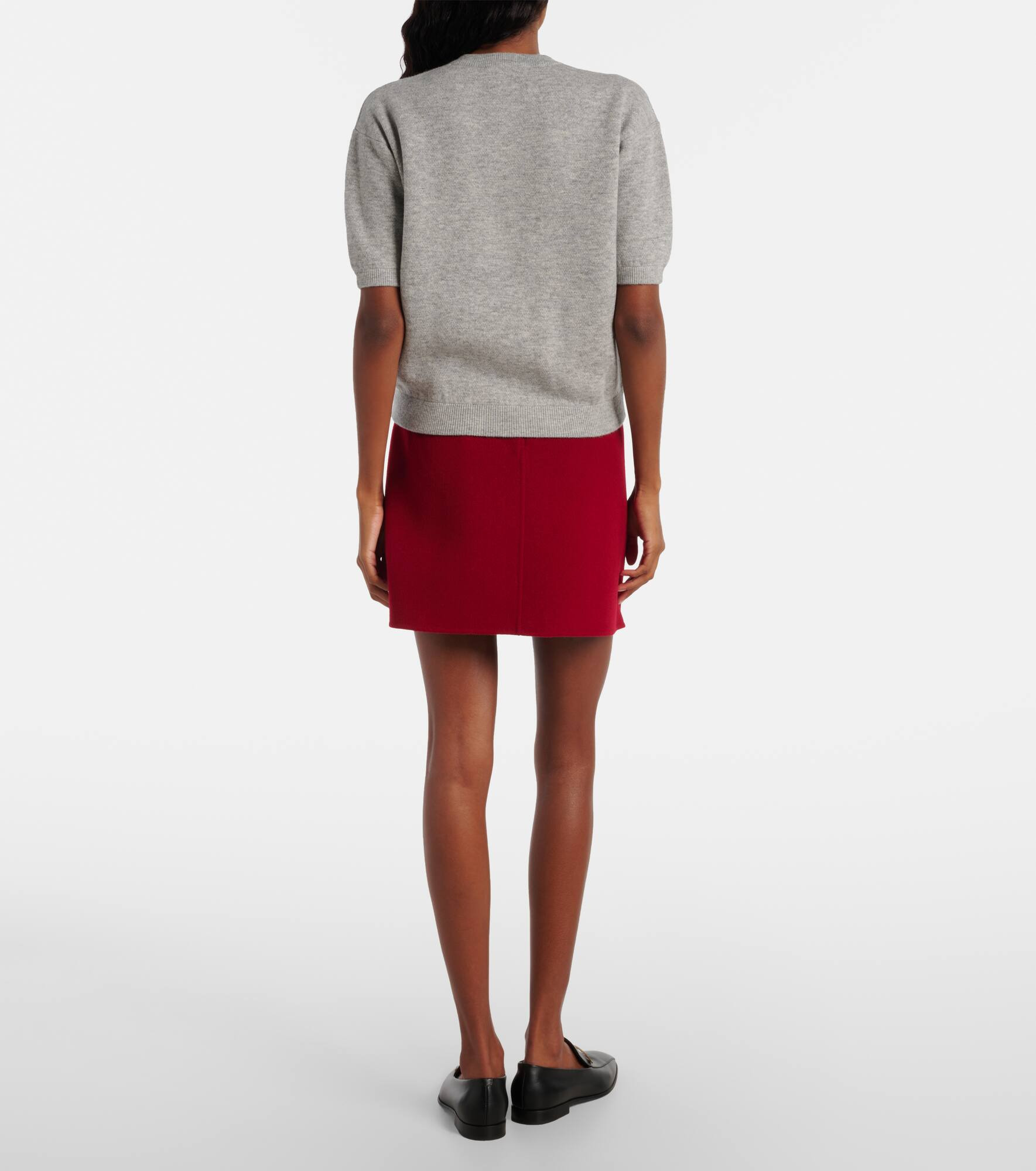 Knitted wool and cashmere-blend T-shirt - 3