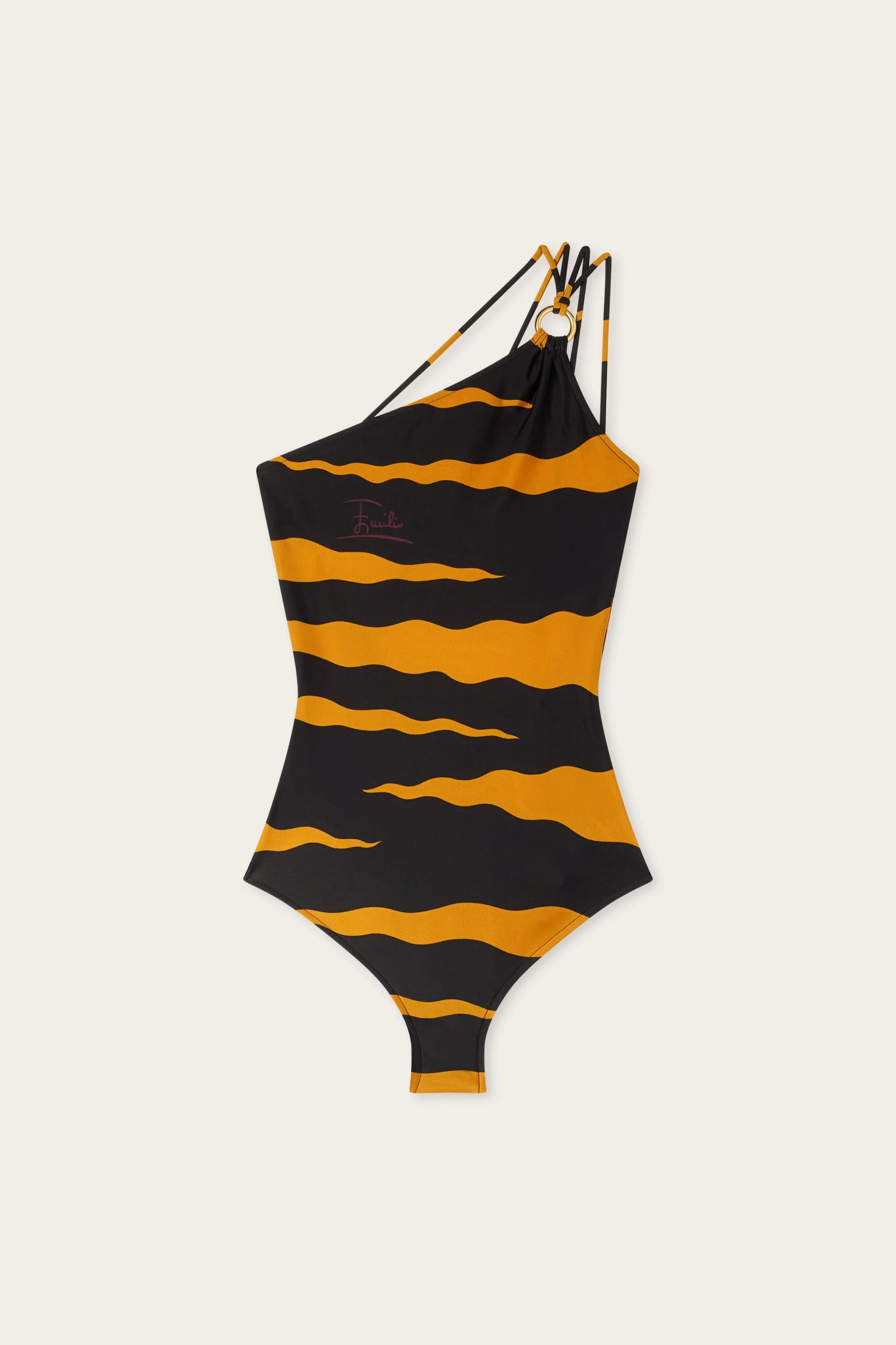 FIAMME PRINT ONE SHOULDER SWIMSUIT - 1