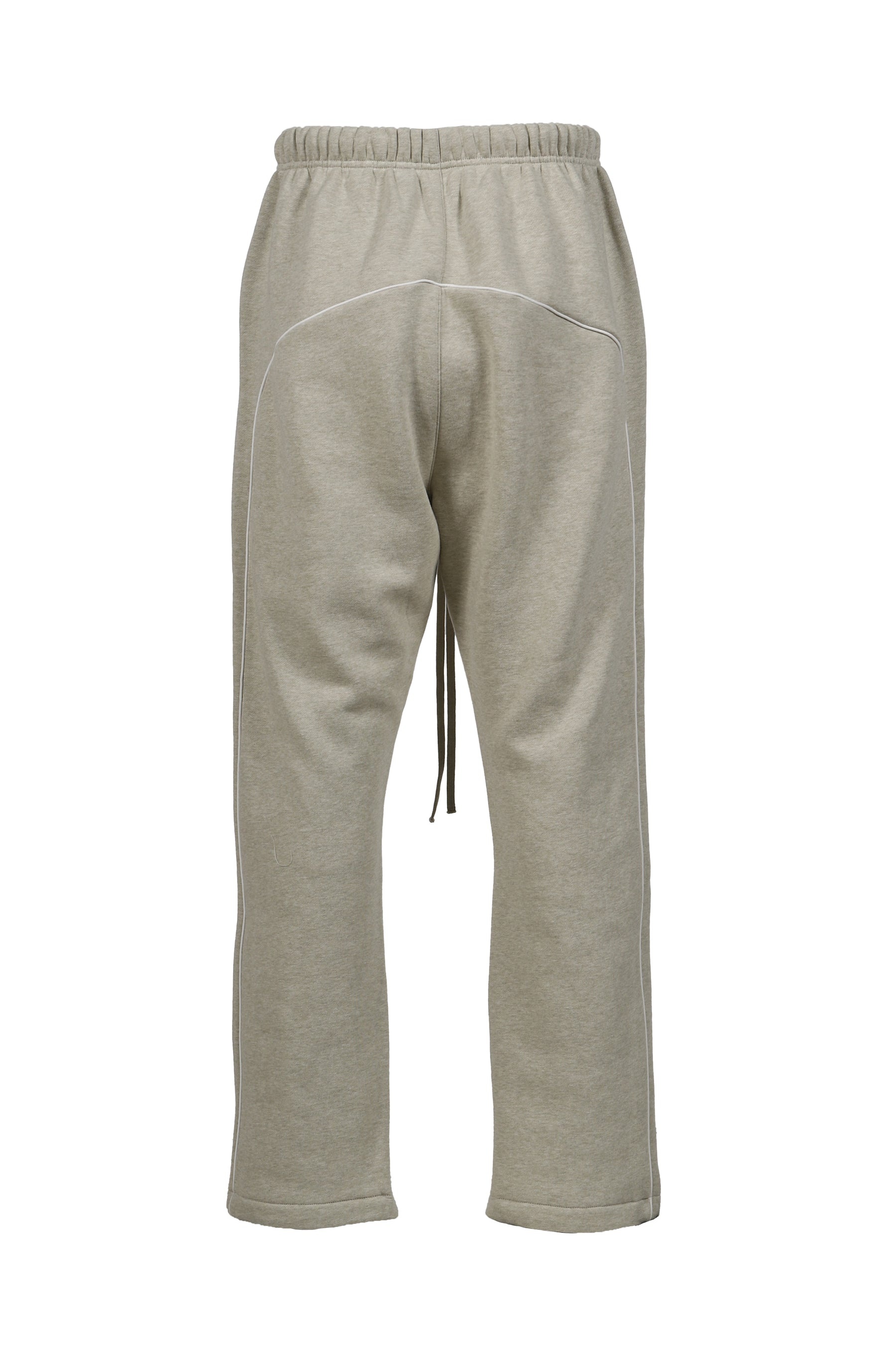 RELAXED FLEECE SWEATPANT WITH PIPING / HEATHER STONE/CLOUD WHT - 2
