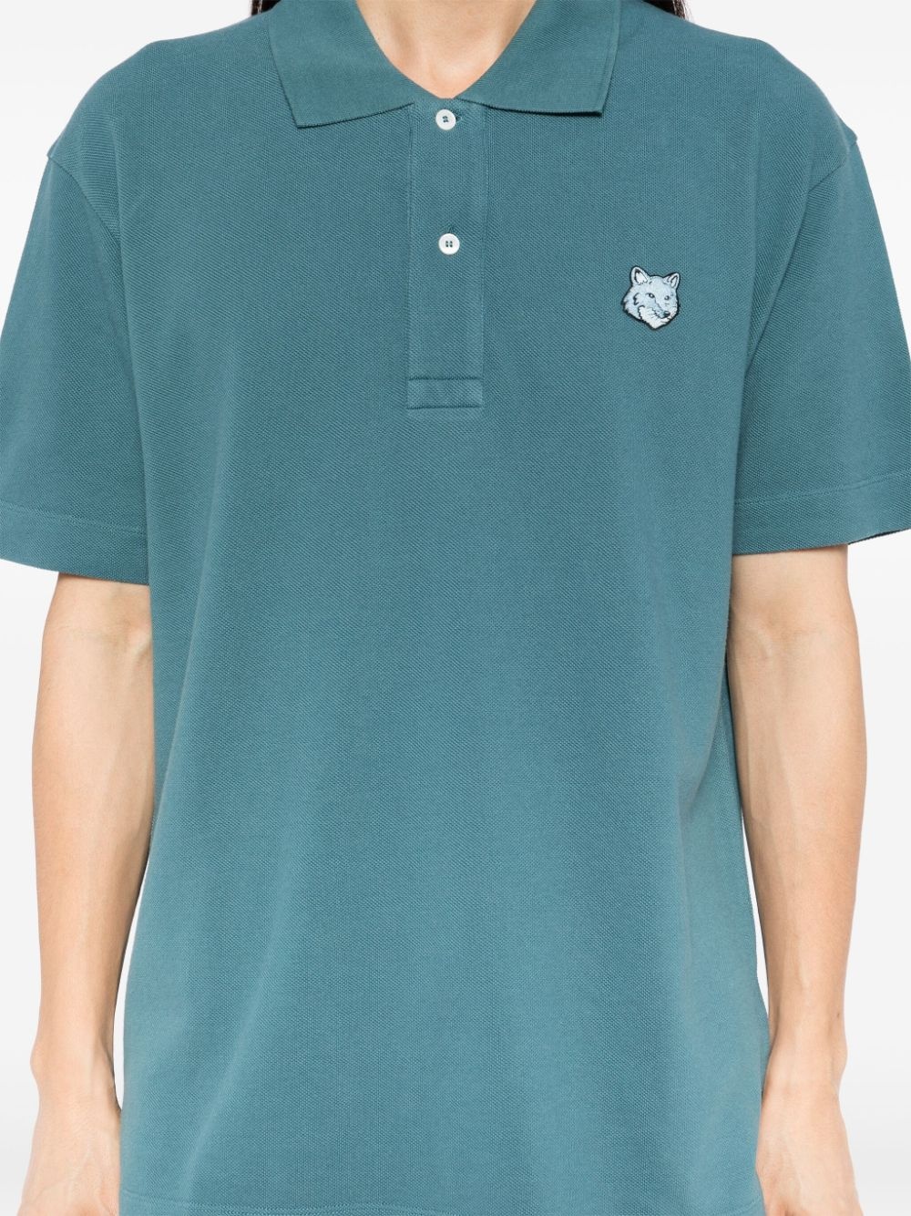 Bold Fox head patch comfort polo shirt - 4