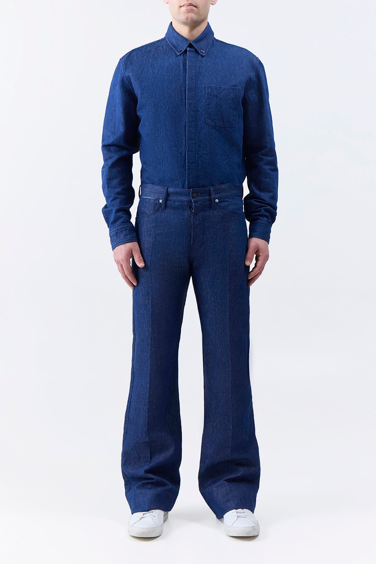 Preston Five Pocket Pant in Recycled Cotton Linen Denim - 3