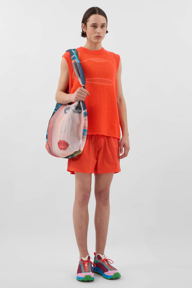 ELASTIC SHORTS / bright orange 5