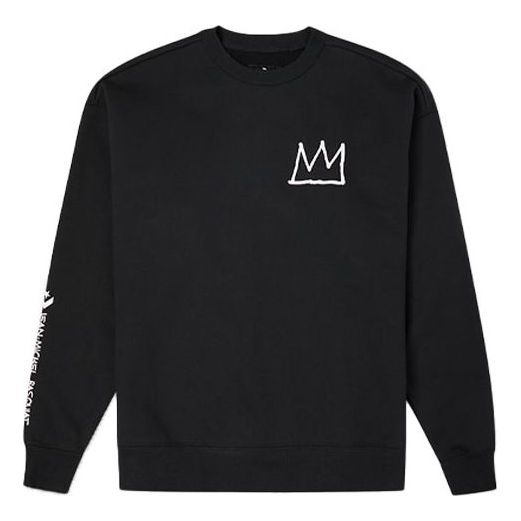 Converse x Basquiat Co-Branded Letter Printing Round Neck Hedging Black 10023072-A01 - 1