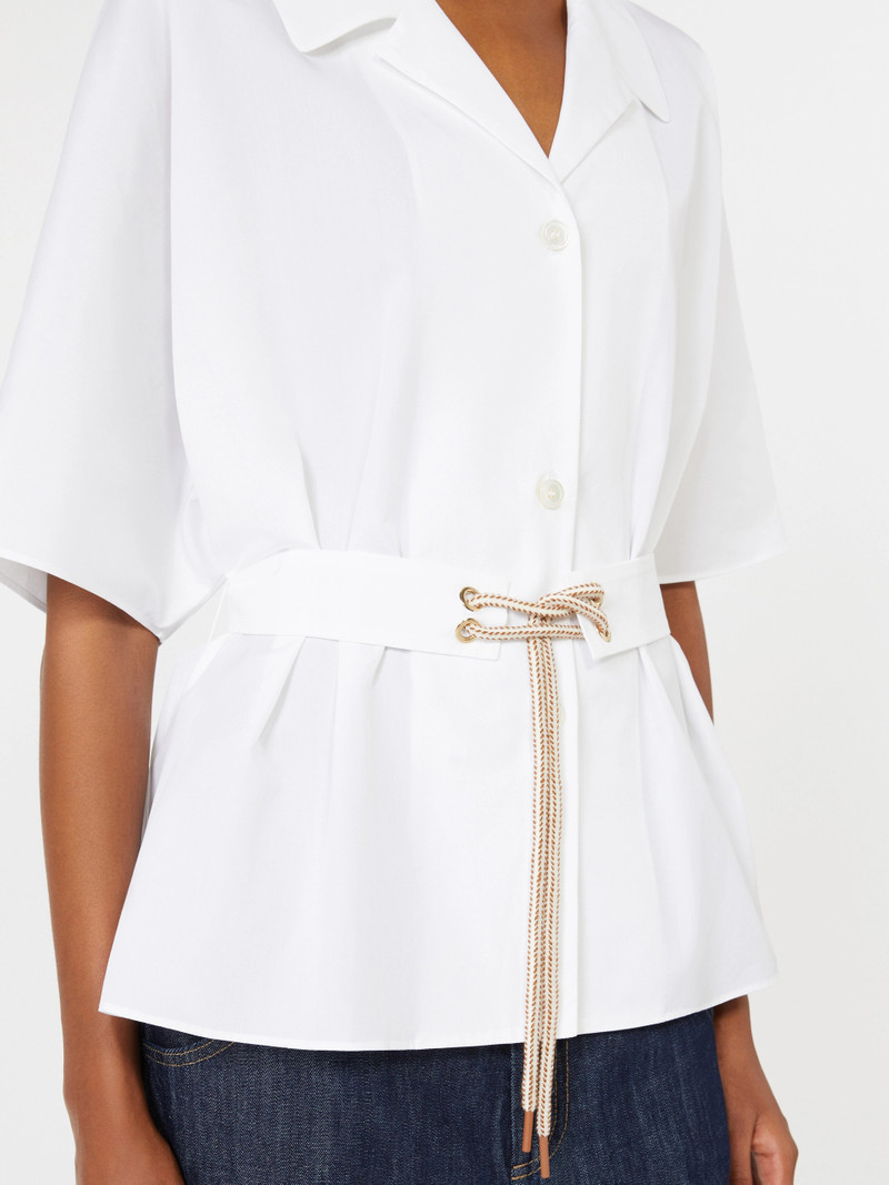 CARISMA Cotton poplin shirt - WHITE 5