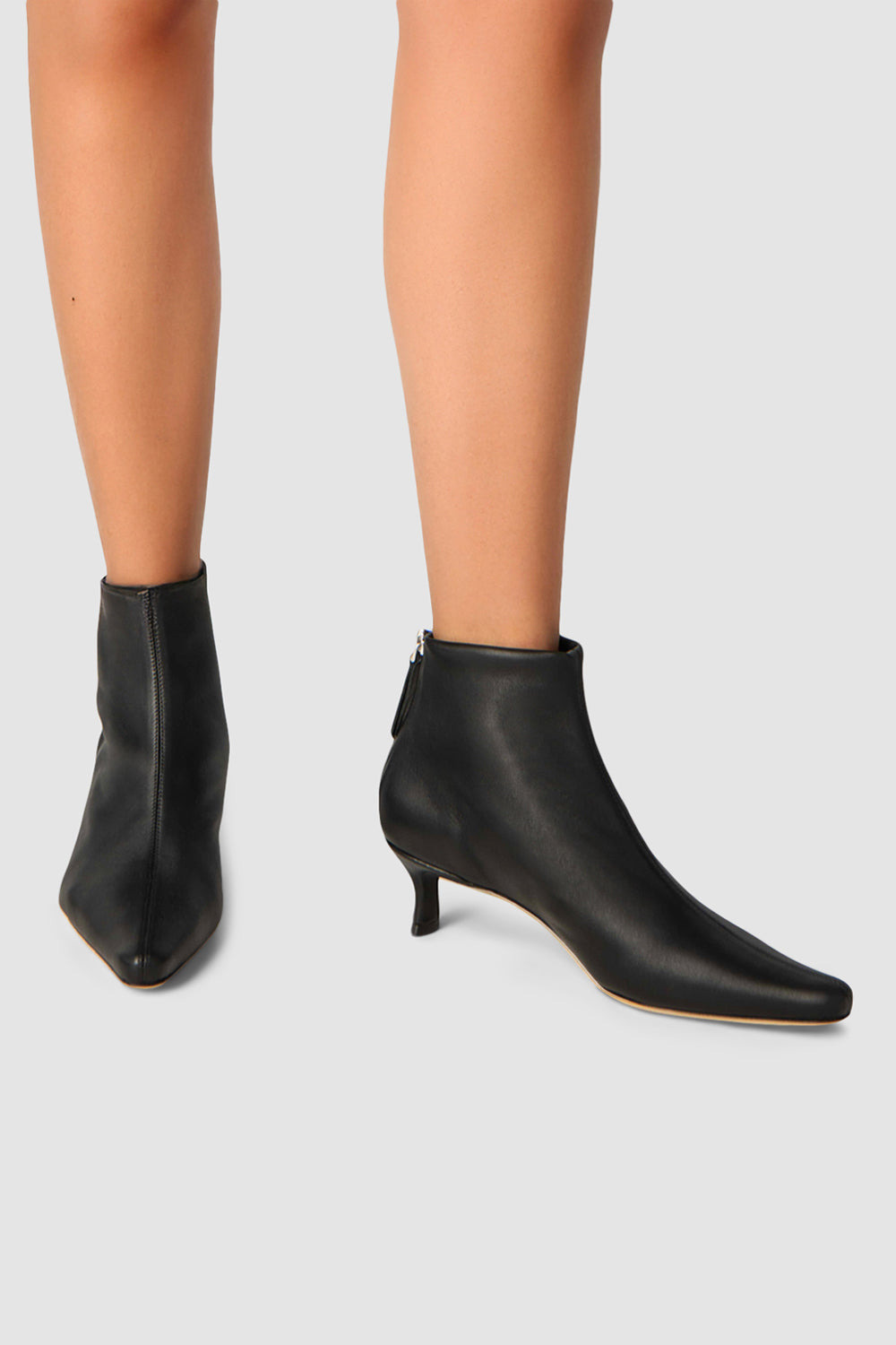 Kitten Stevie 22 Black Stretch Nappa Leather Ankle Boot - 6
