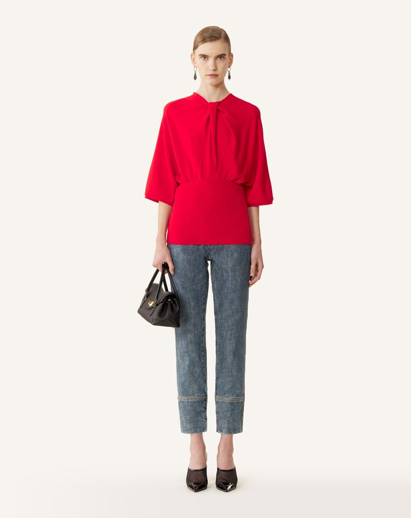 Lanvin MERINO WOOL SWEATER WITH BOW DETAIL outlook