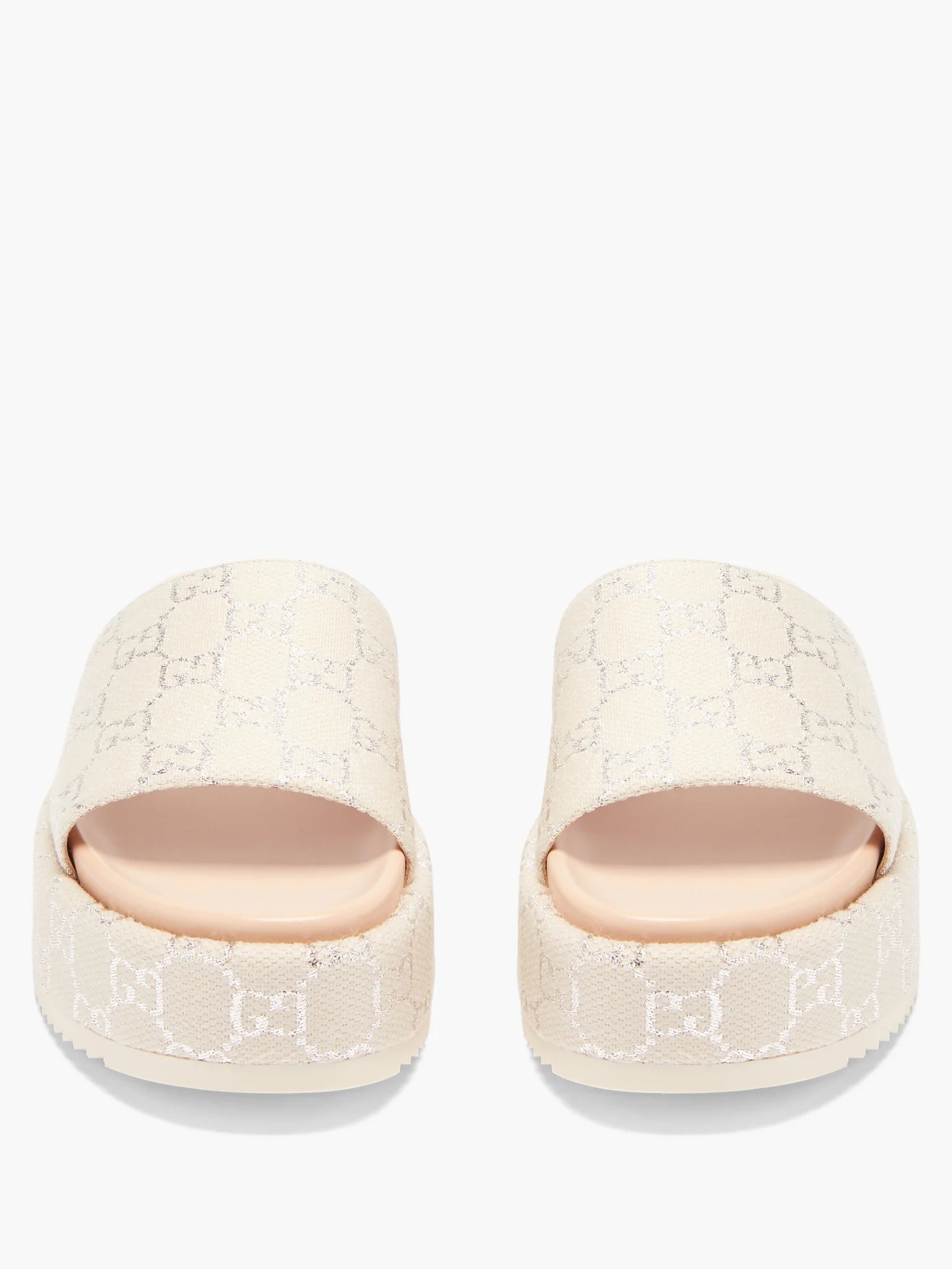 Angelina GG-jacquard flatform mules - 5