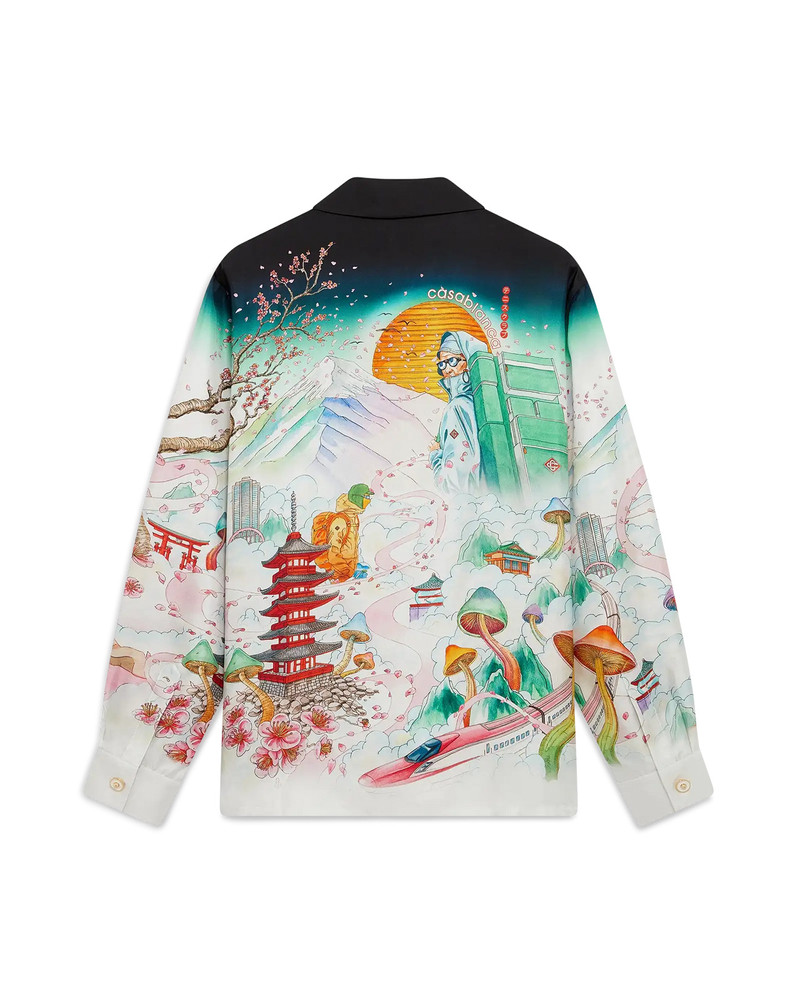 Flowers Long Sleeve Silk Twill Shirt | Casablanca Paris - 1