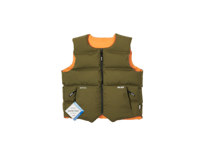 GORE-TEX INFINIUM REVERSO DOWN VEST OLIVE / ORANGE - 1