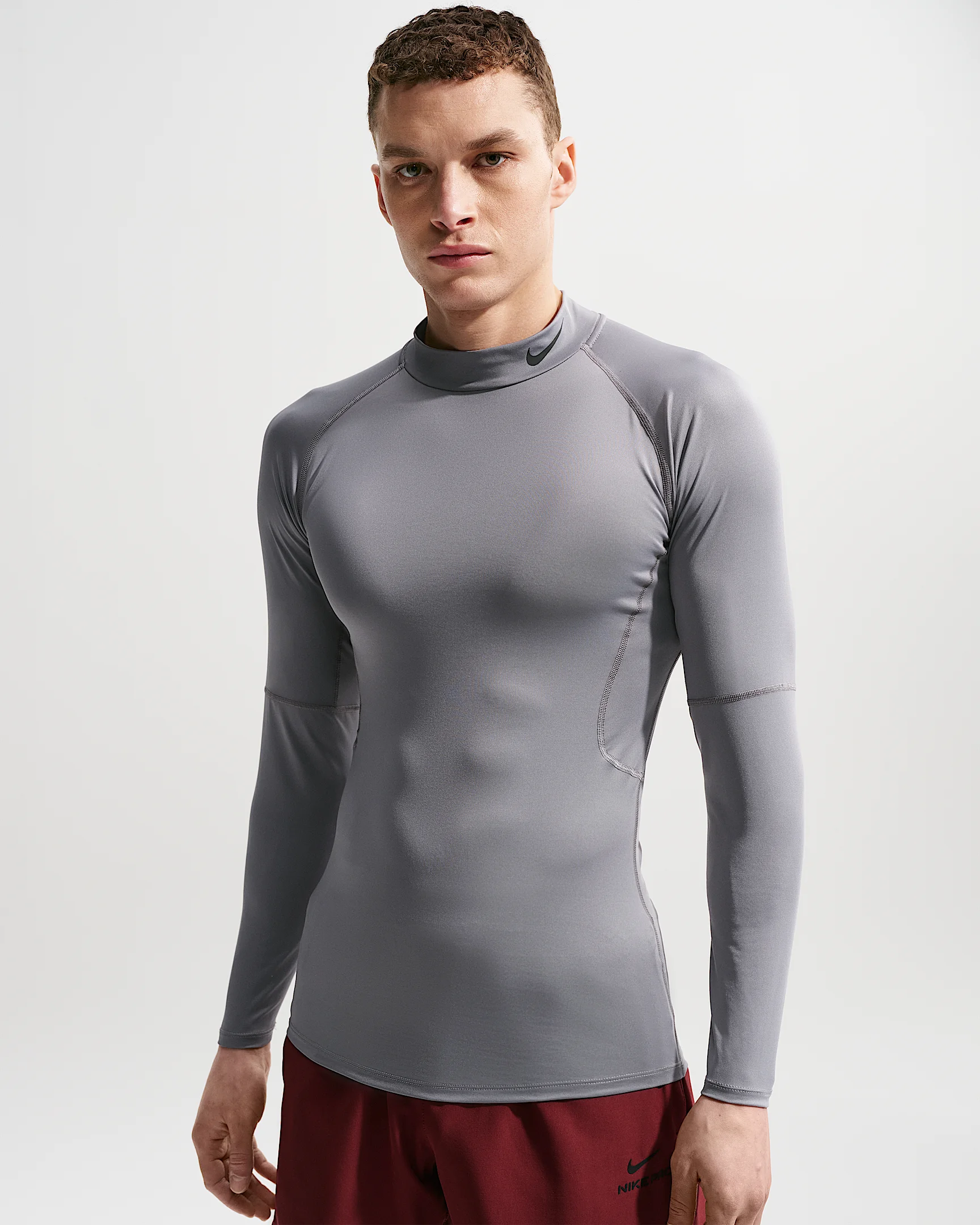 Nike Pro Men's Dri-FIT Fitness Mock-Neck Long-Sleeve Top - 1