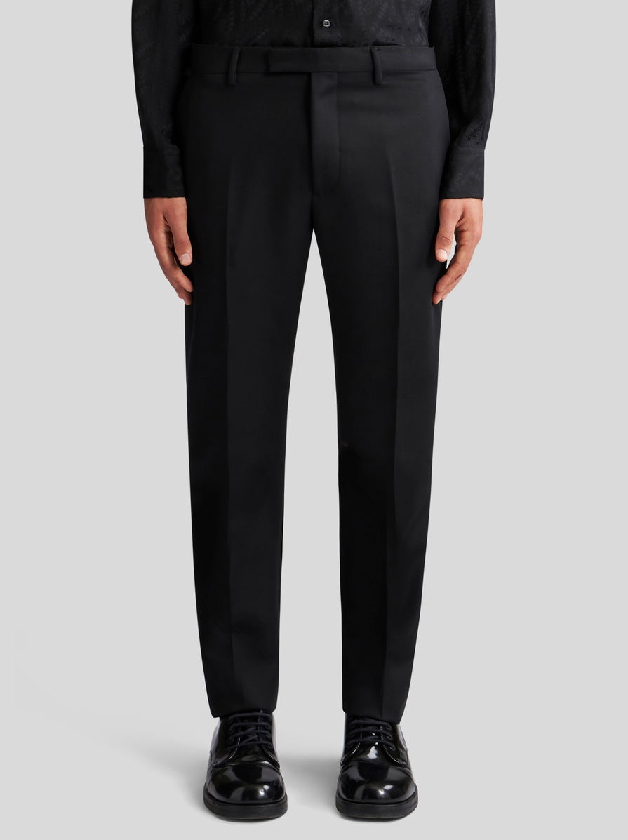 WOOL AND MOHAIR SLIM-FIT TROUSERS - 2