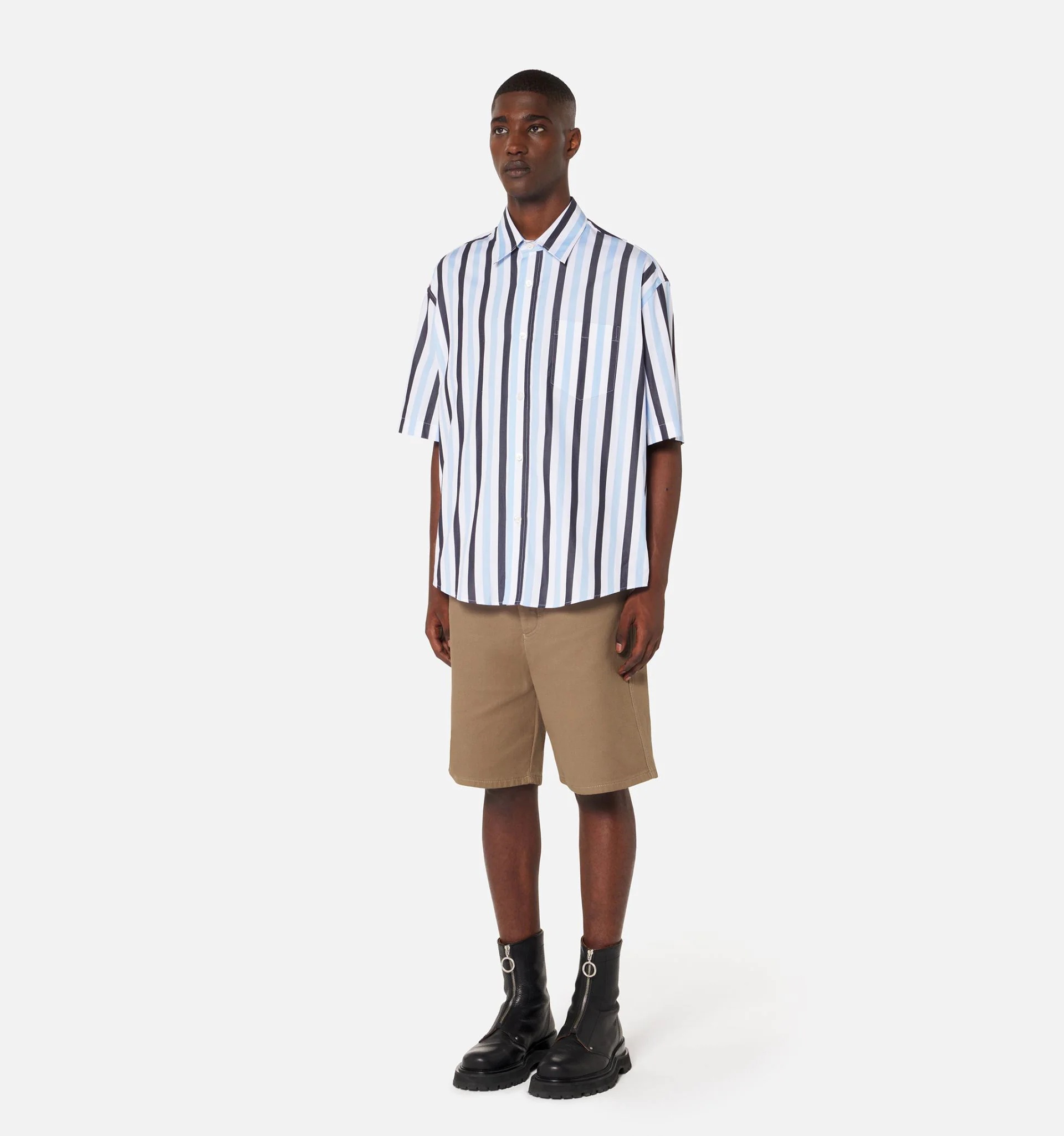 Striped Short-Sleeved Shirt - 2