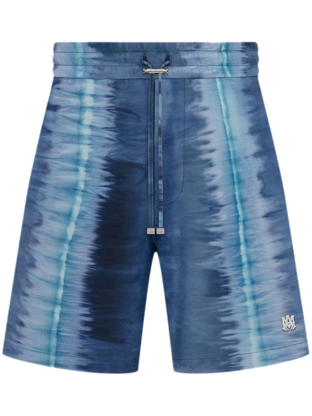 tie-dye leather shorts - 1