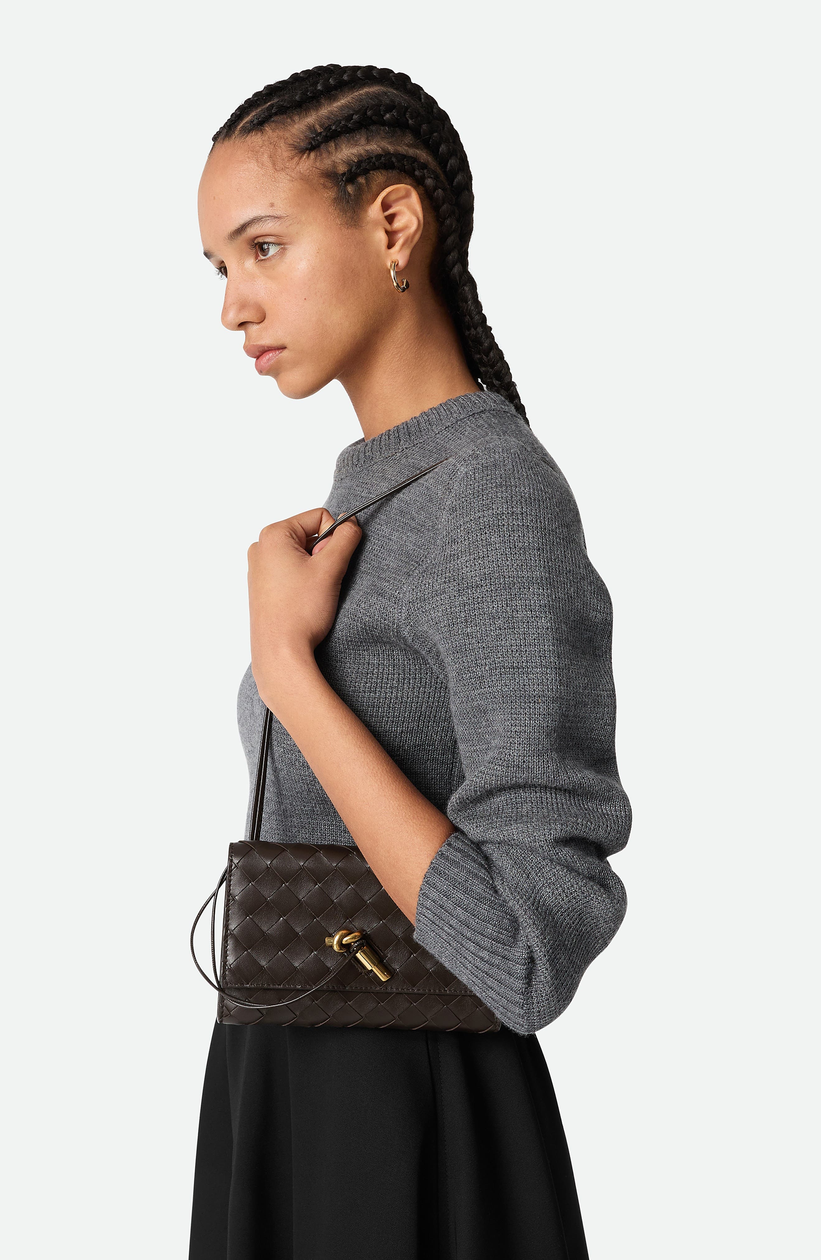 Bottega Veneta Andiamo Intrecciato Leather Slim Shoulder Bag in 2190 Fondant-M Brass at Nordstrom - 2