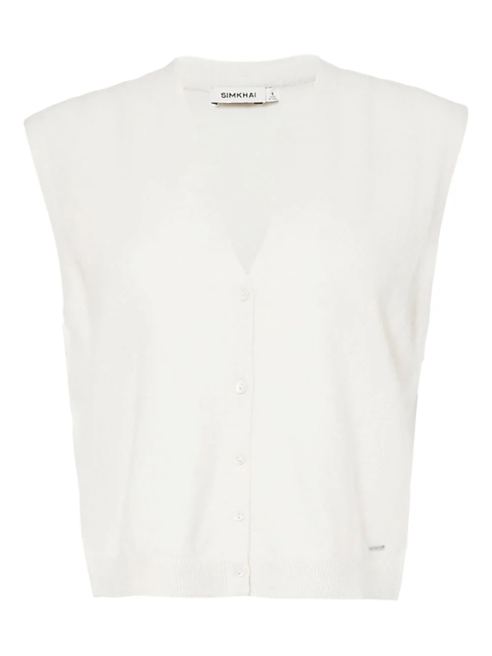 button-front cashmere vest - 1