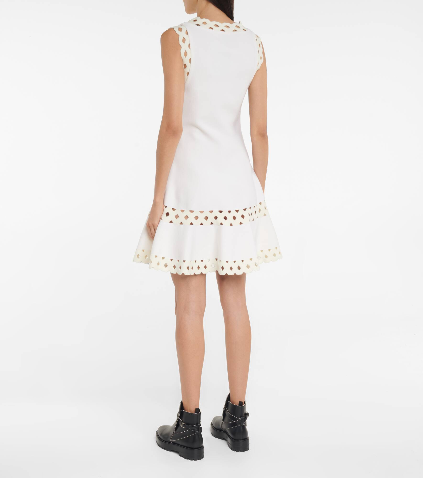 Alaïa Edition 2005 laser-cut wool-blend minidress - 3