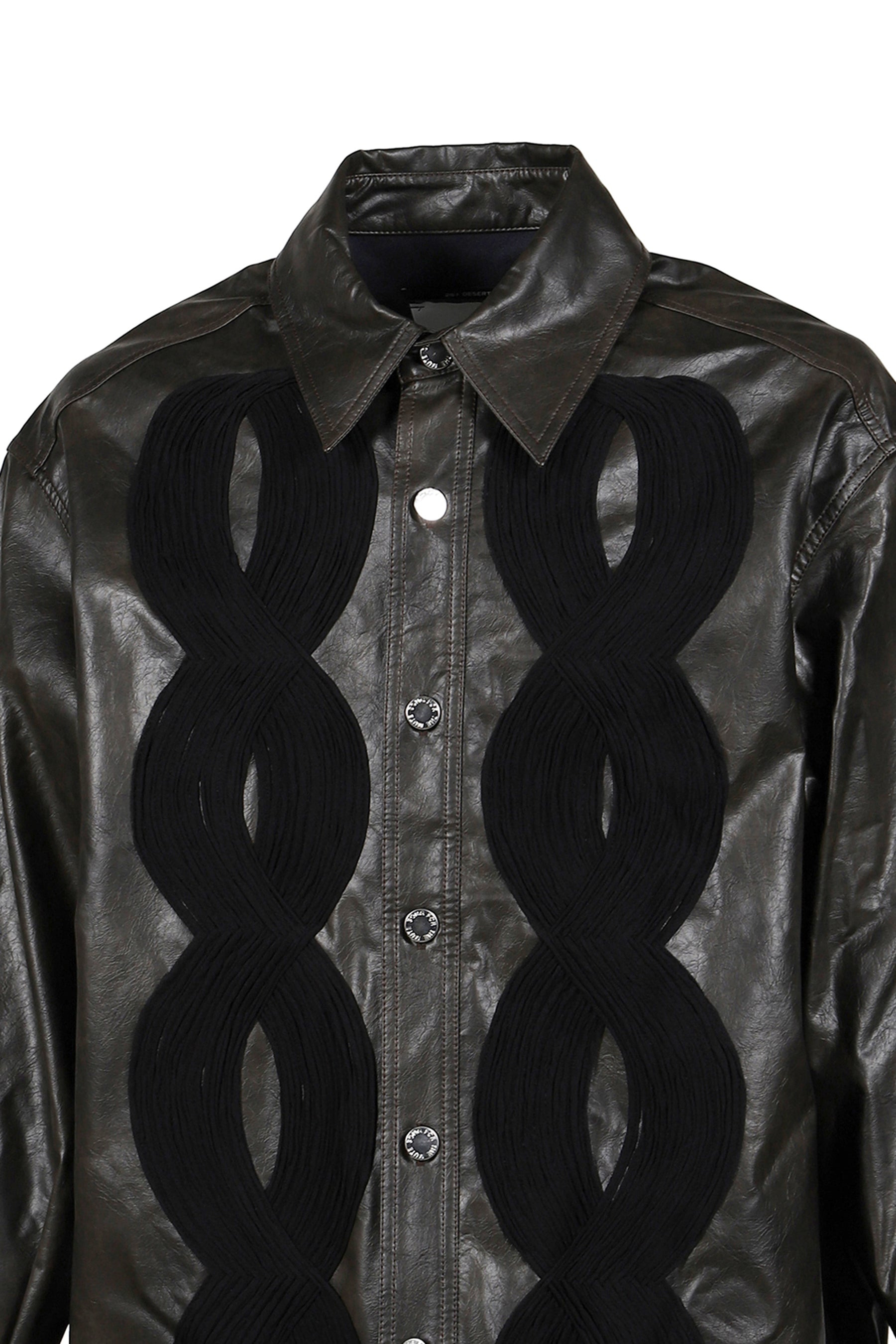 "APPLIQUE" SHIRT JACKET / DARK BRW - 8