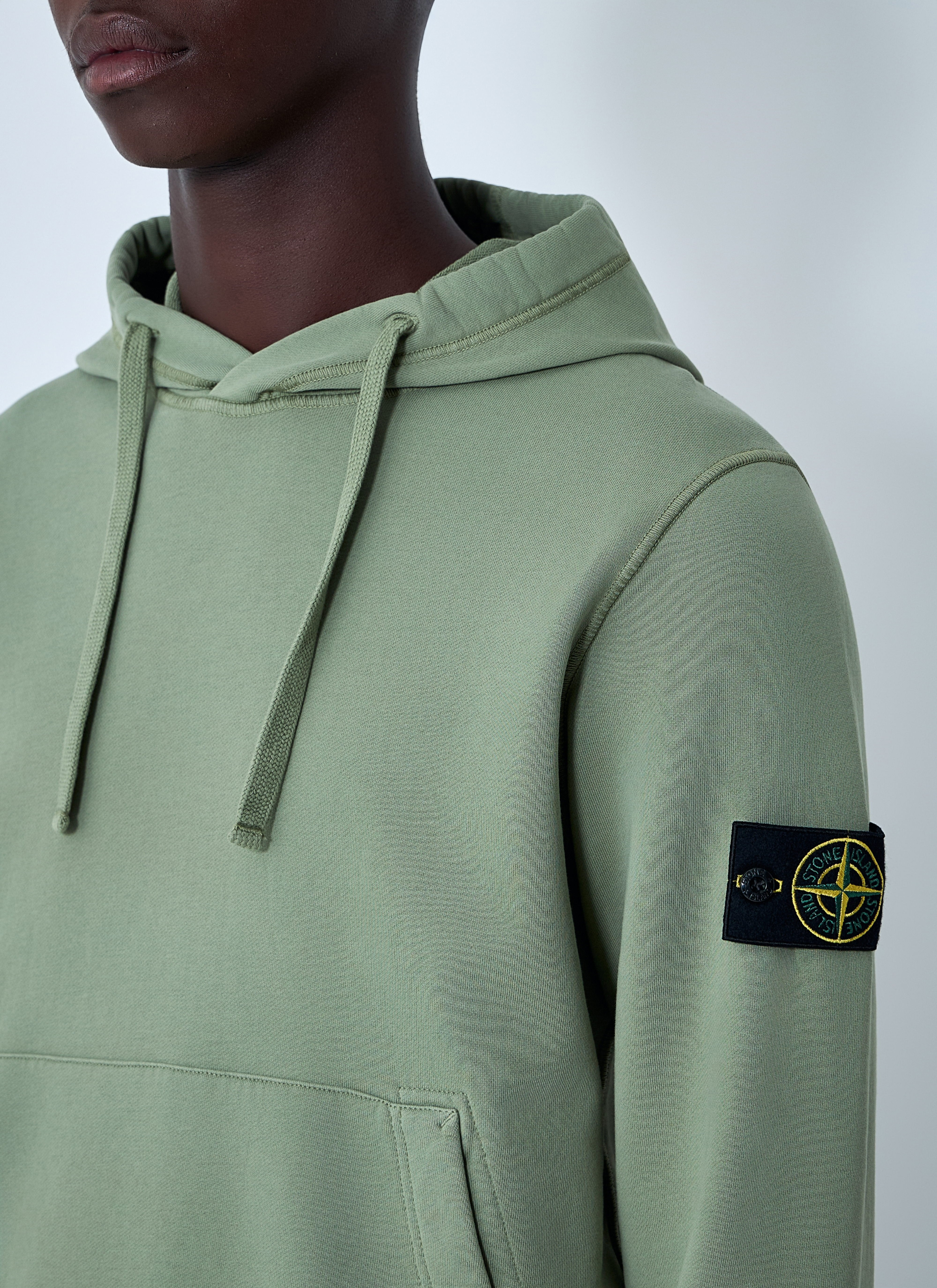 Stone Island Men Logo Motif Hooded Sweatshirt - 5