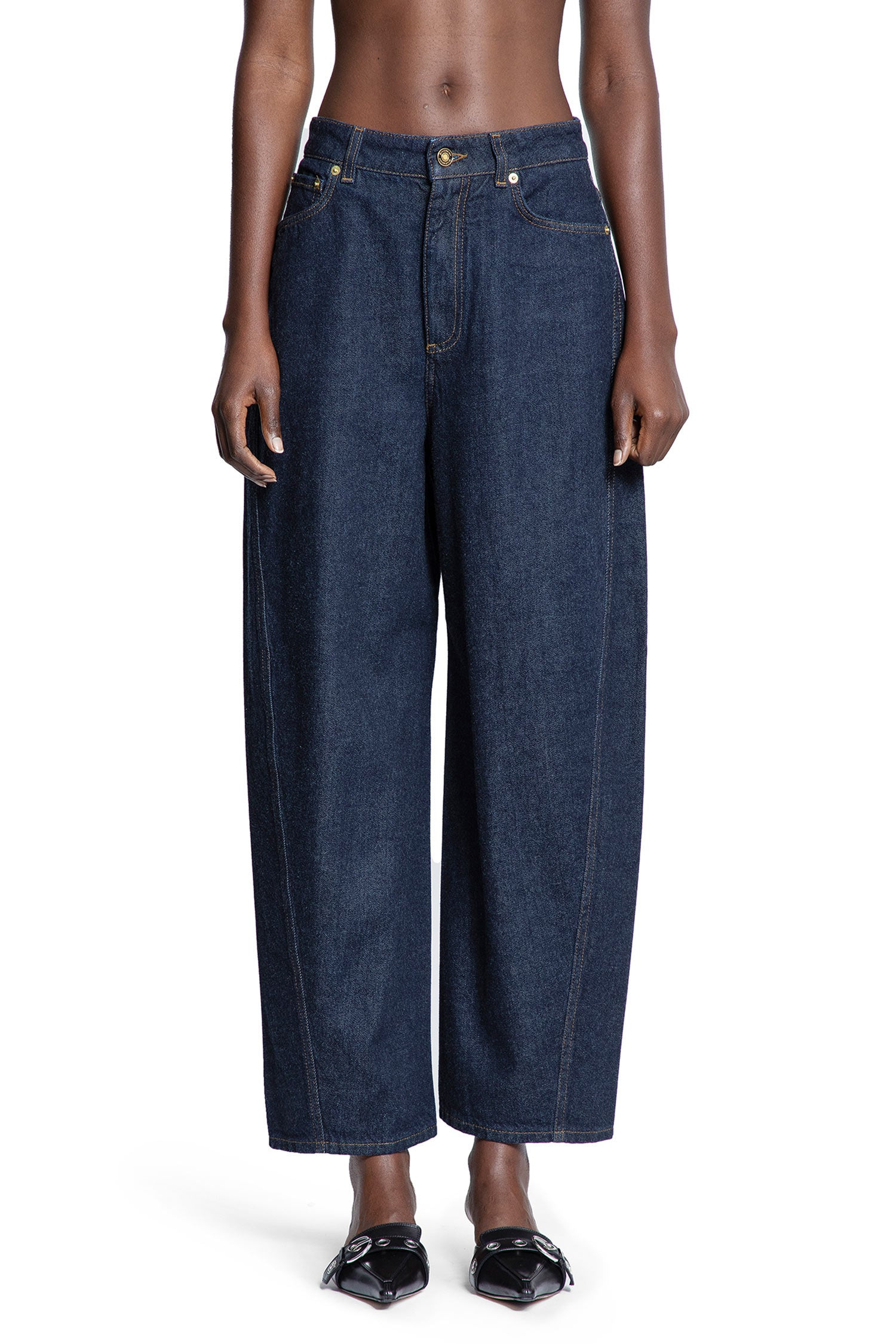 Cocoon-Pants-In-Raw-Denim - 2