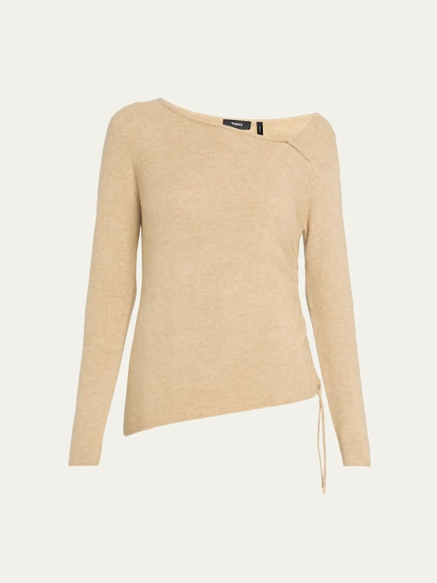Cashmere-Blend Asymmetric Sweater - 1