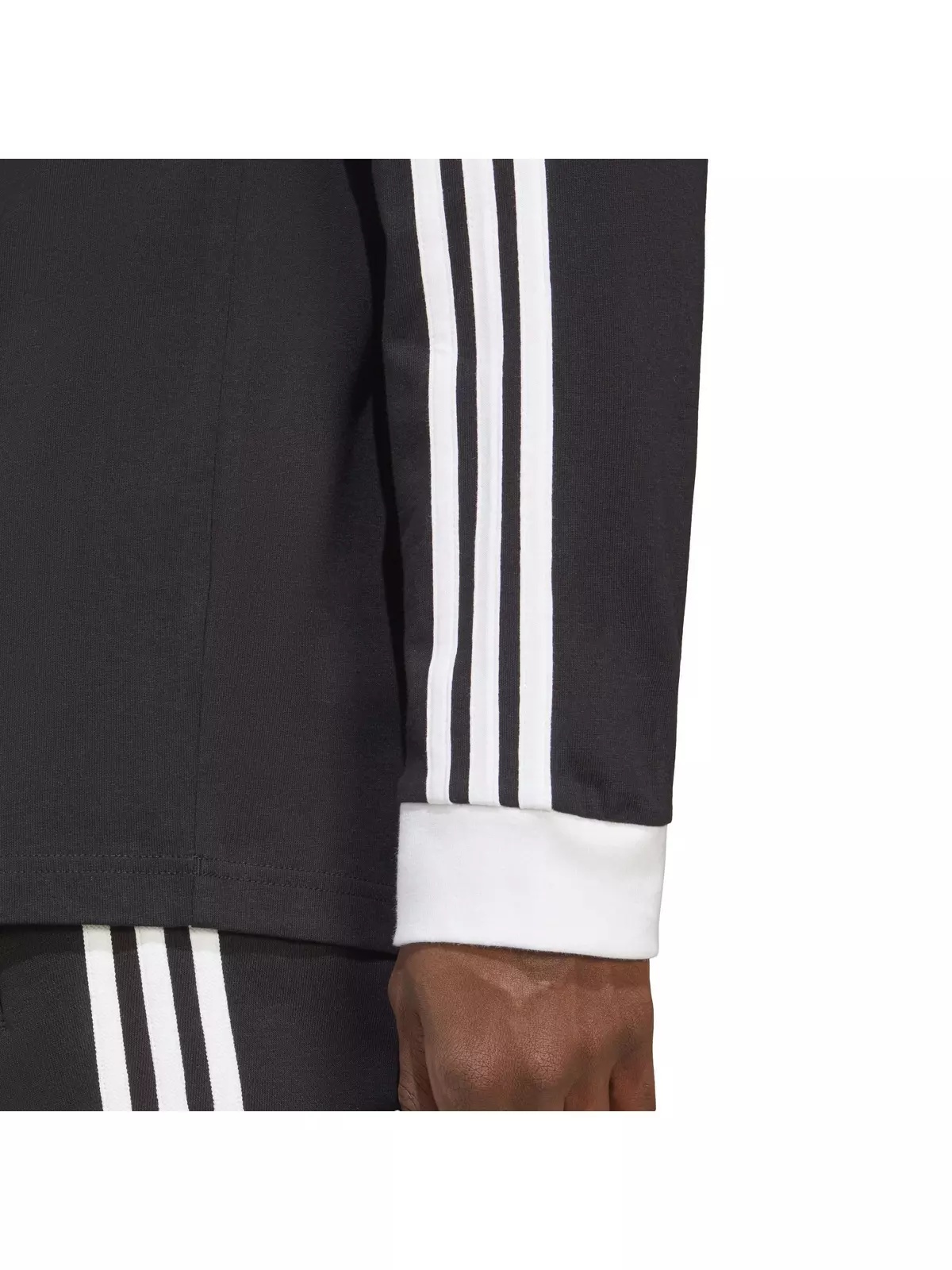 Men's Adicolor Classics 3-Stripes Long-Sleeve Tee-Black - 4