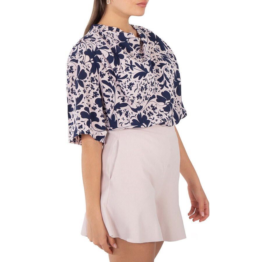 Stella McCartney Blue Silk Foral Print Blouse - 3