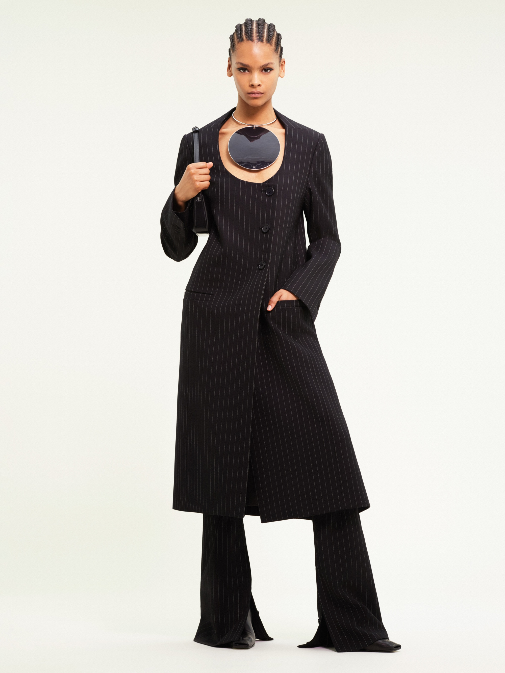 TAILORED COAT HOLISTIC PINSTRIPES WOOL - 2