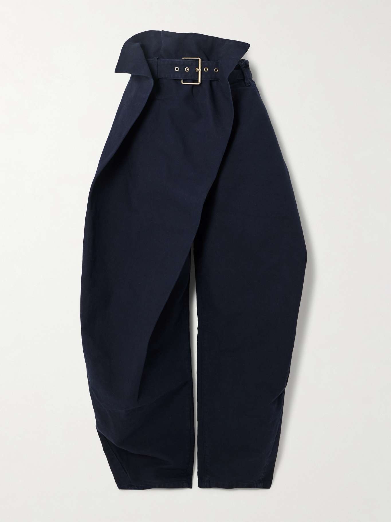 JW Anderson Asymmetric layered belted organic cotton-twill