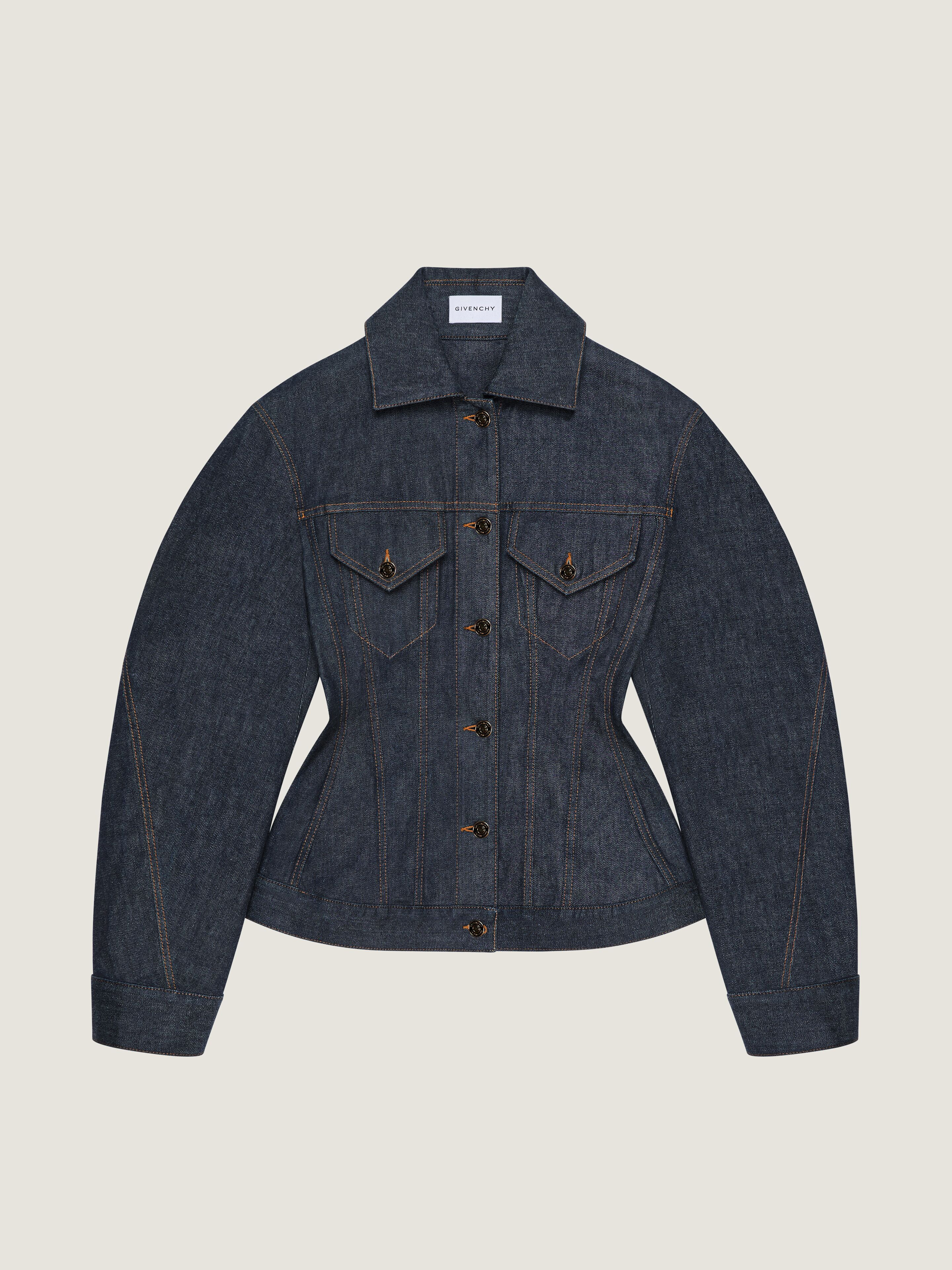 CINCHED JACKET IN RAW DENIM - 1