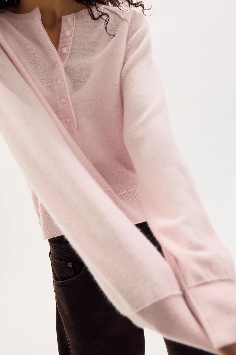 Porta Cashmere Henley Sweater - 1