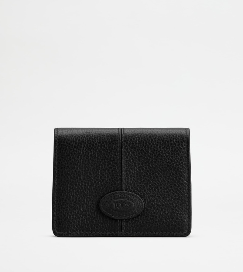 BUSINESS CARD HOLDER IN LEATHER - BLACK 2