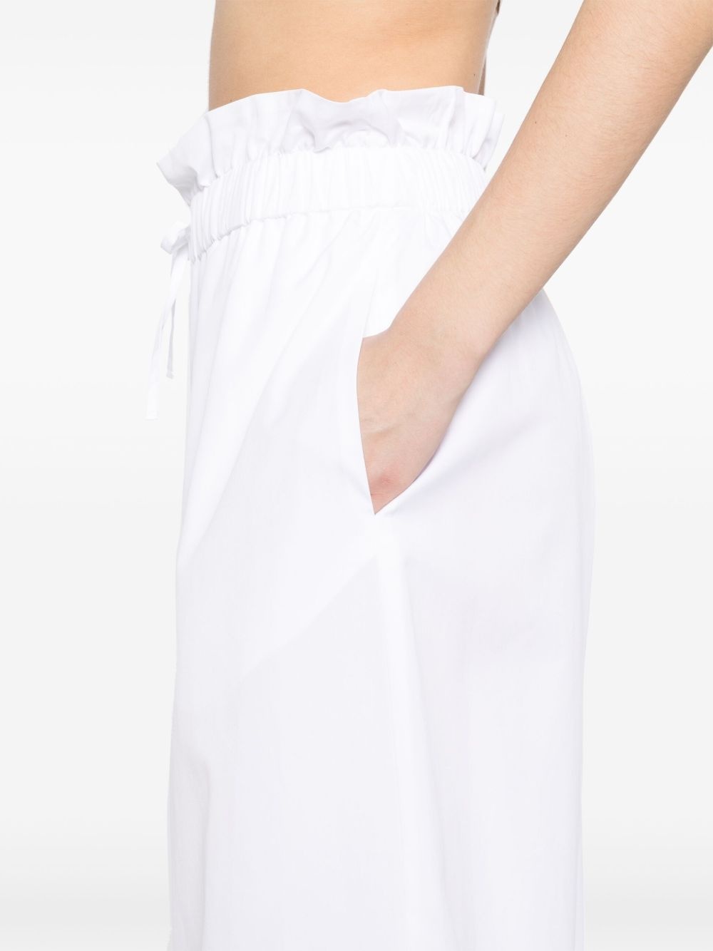 ruffle-waisted cropped trousers - 5