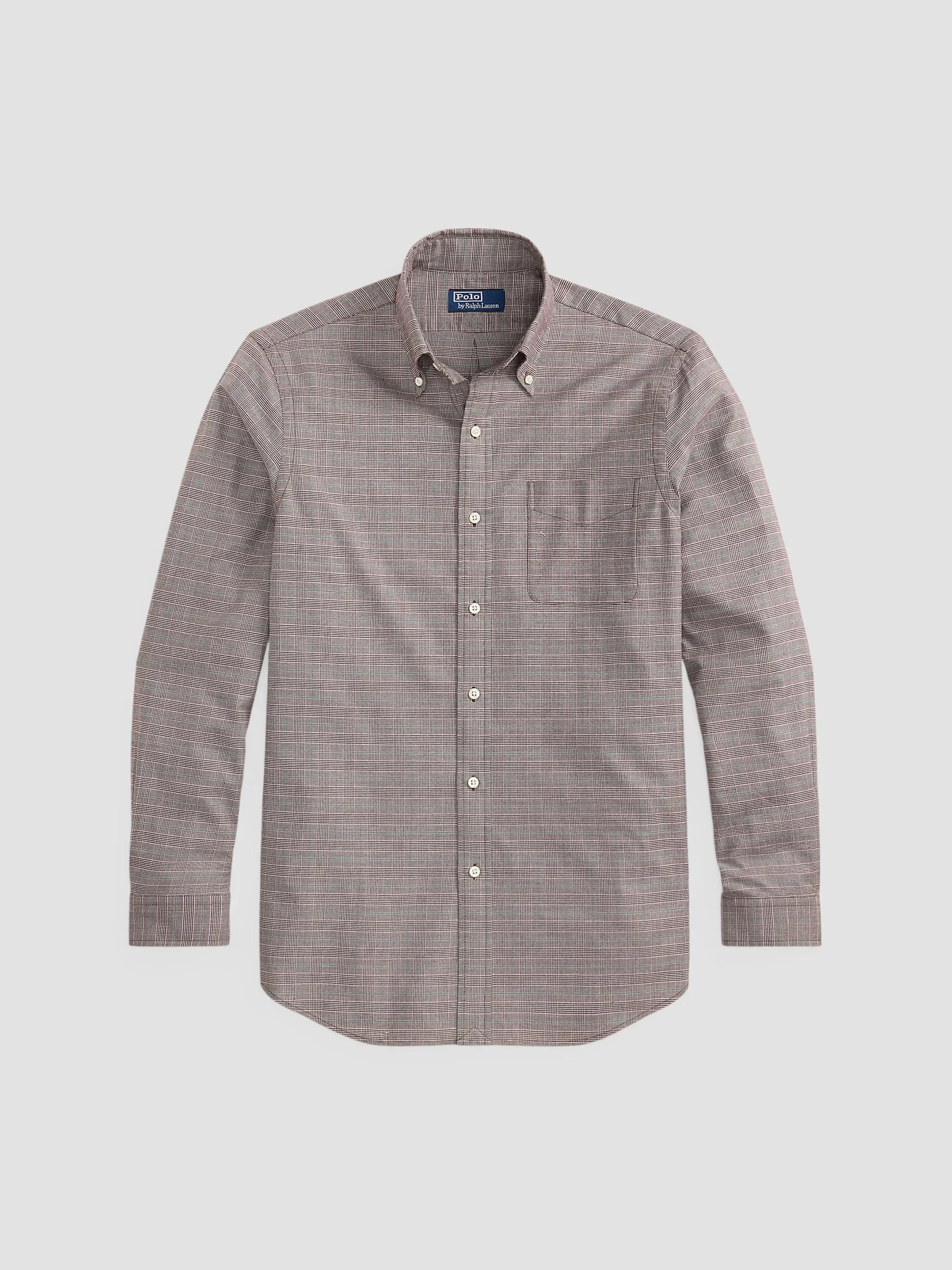 Men's Checked Cotton Shirt - Brown Cream Multi - 1