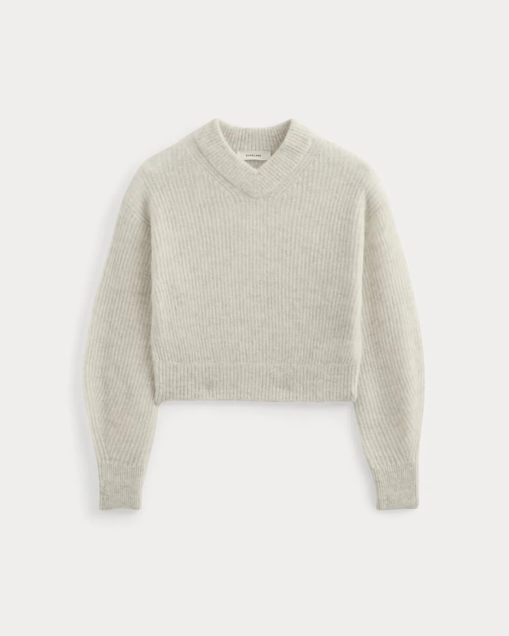 CROPPED COCOON SWEATER IN ALPACA - 1