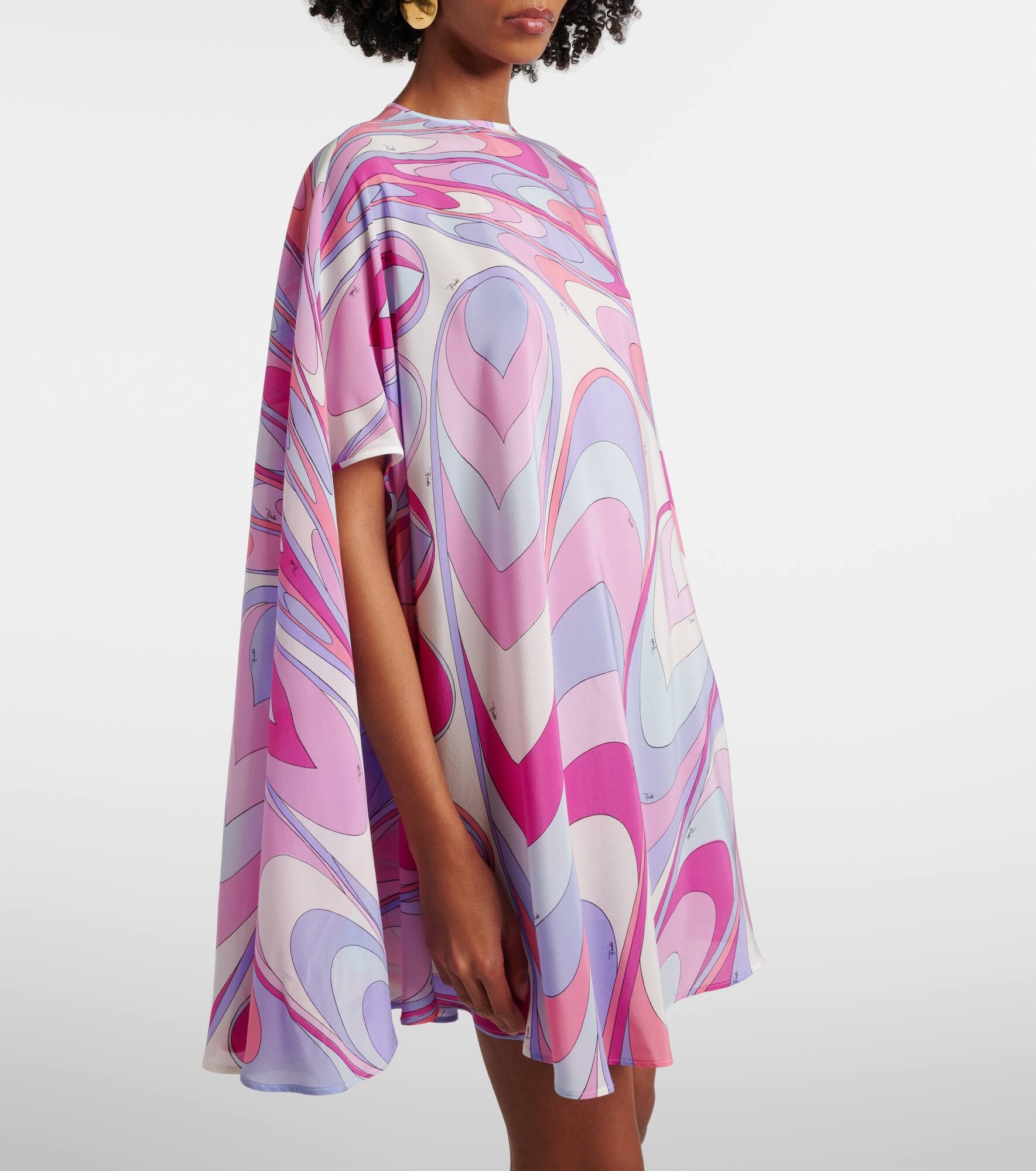 Printed silk crêpe de chine kaftan - 4