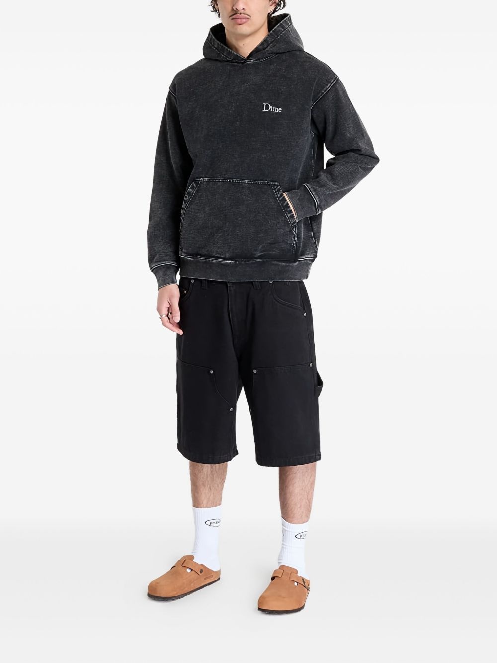 logo-embroidered hoodie - 3