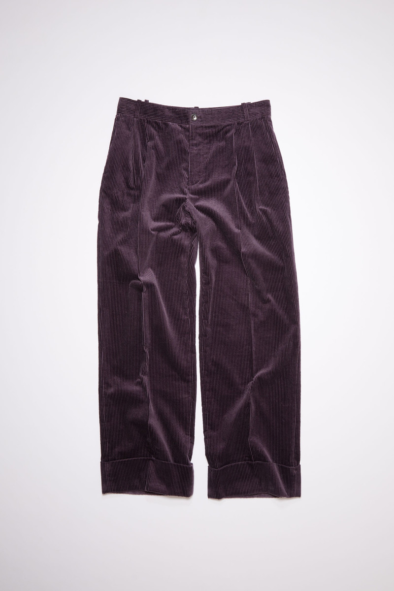 Corduroy trousers - Aubergine purple 1
