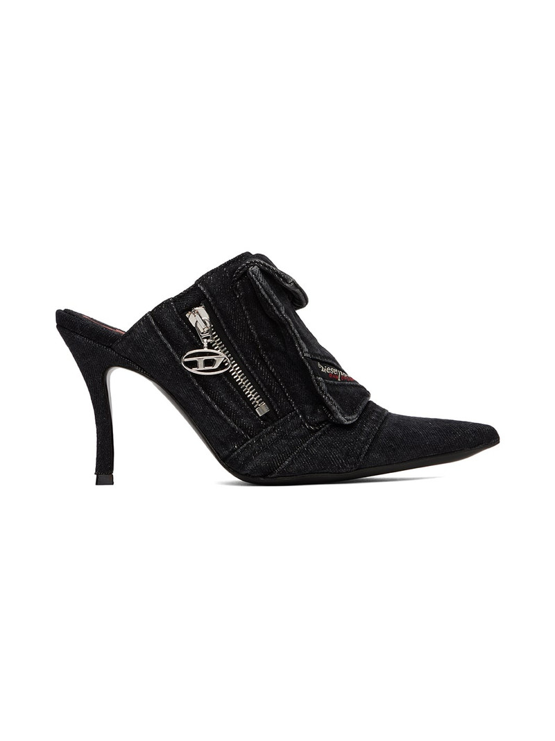 Black D-Venus Pocket ML Mules 1
