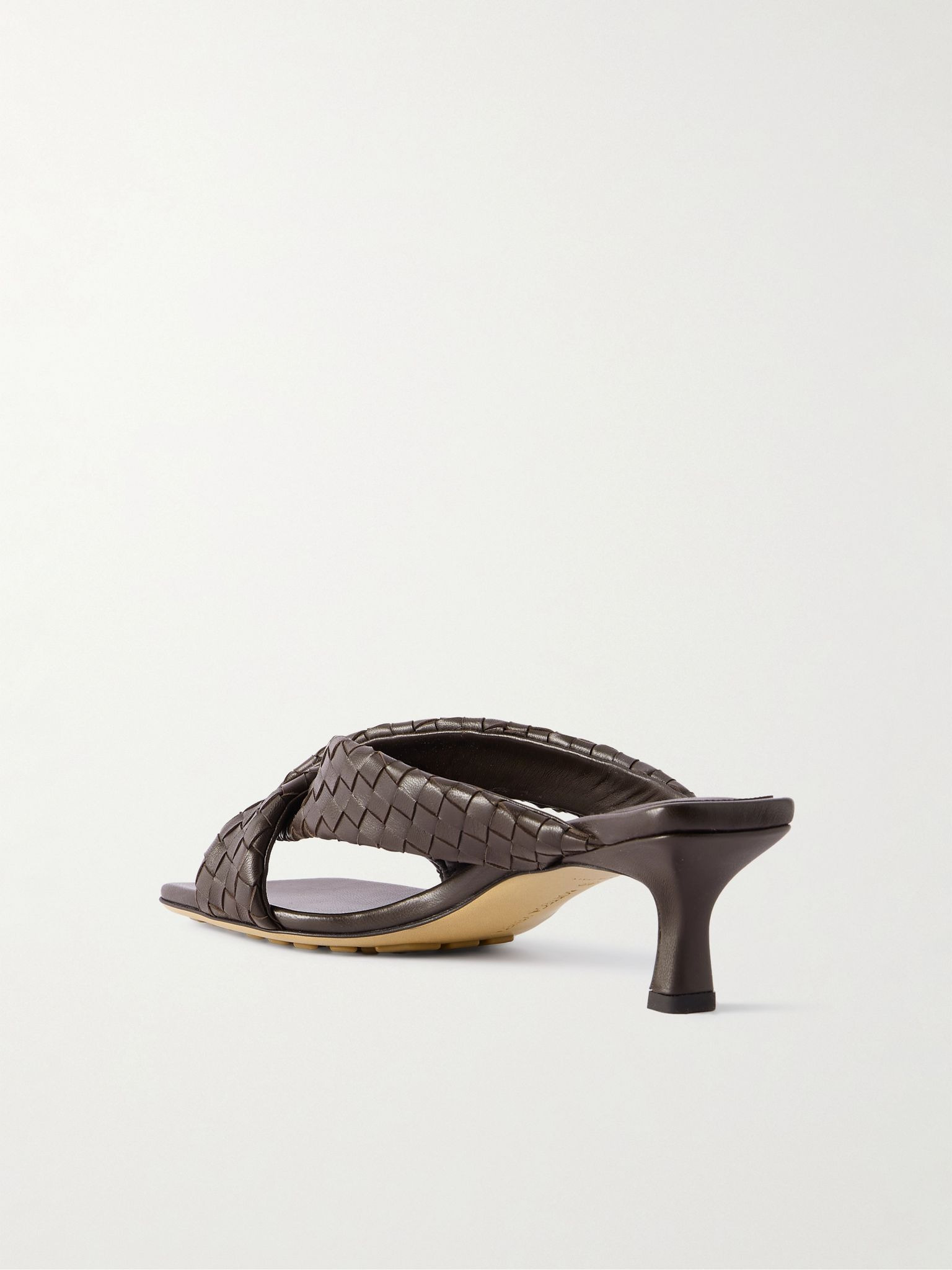 Riva intrecciato leather mules Brown - 3