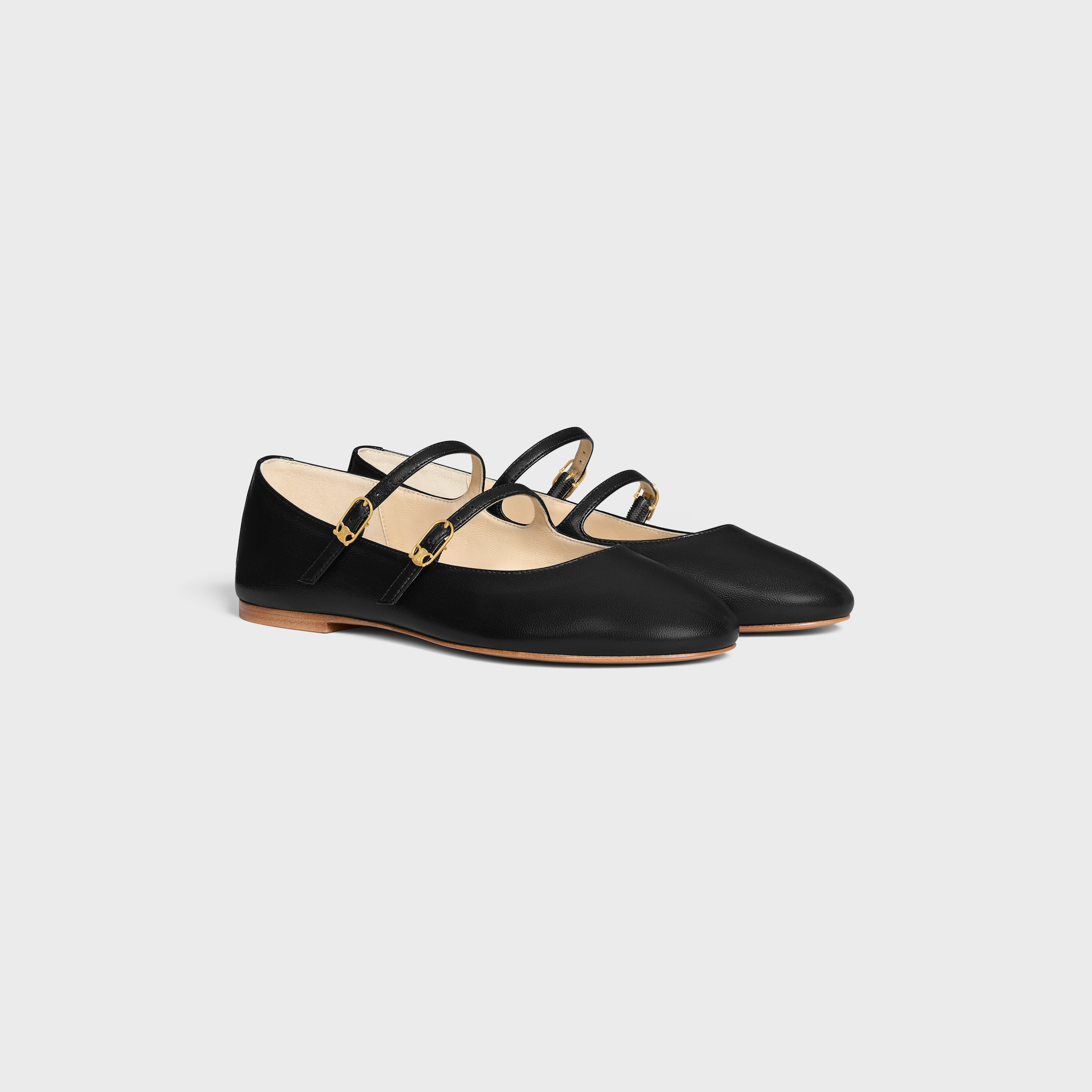 LES BALLERINES CELINE DOUBLE STRAP IN LAMBSKIN - 2
