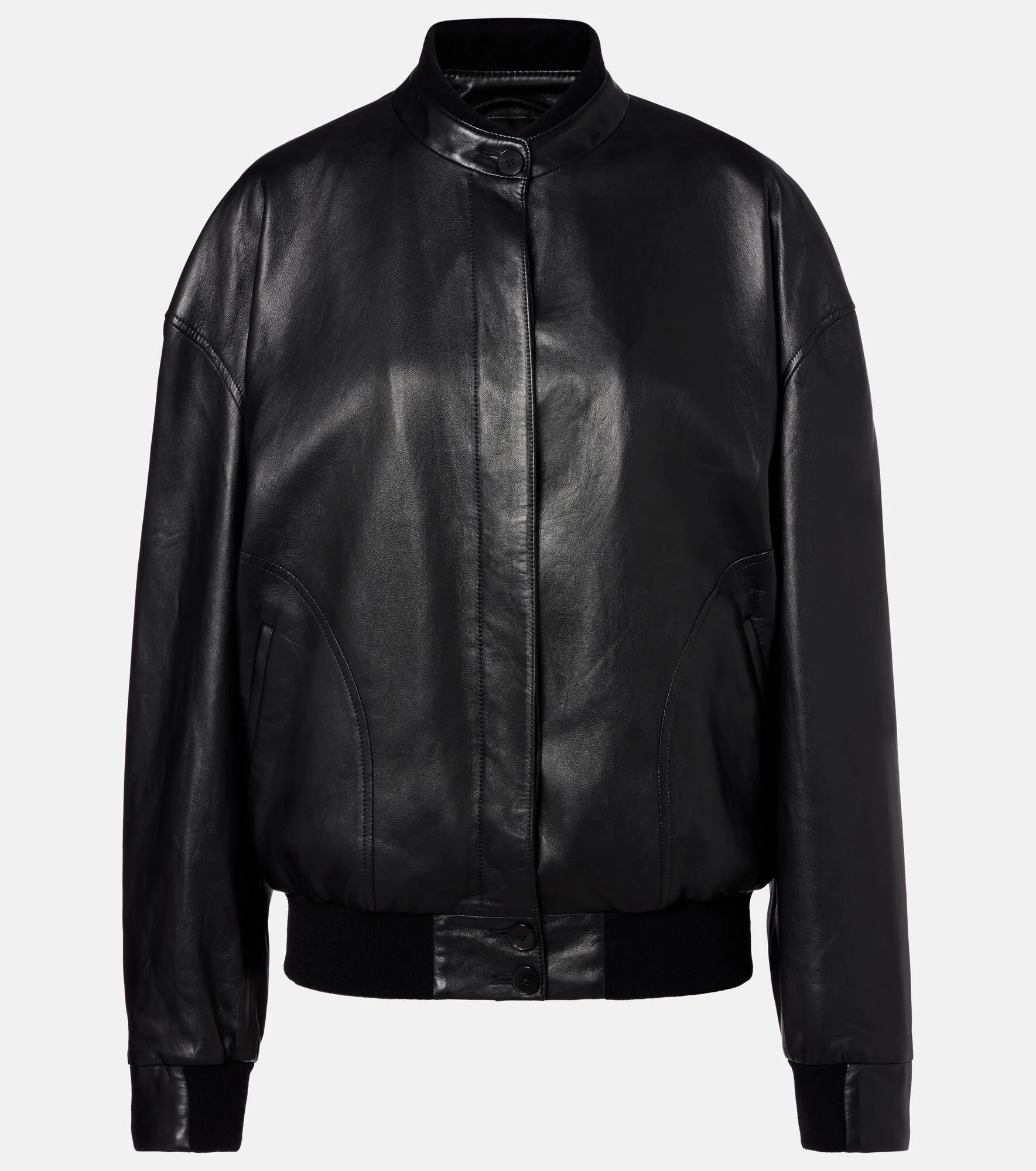 Eleonora leather bomber jacket - 1