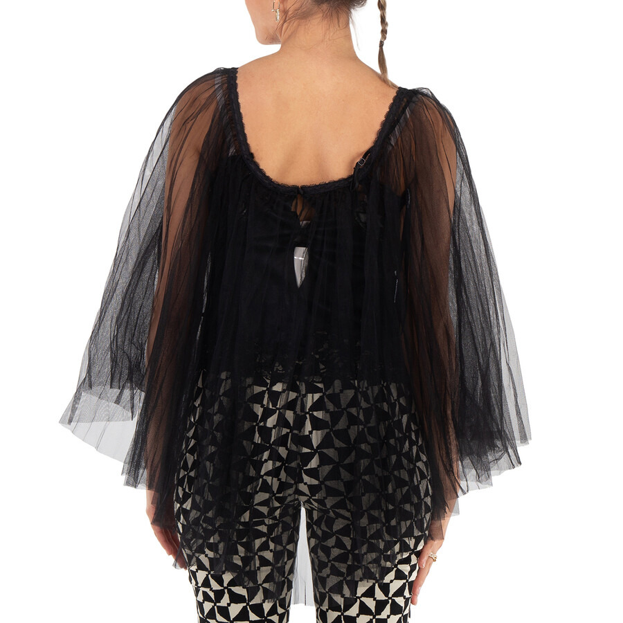 Alexander Wang Lace-Embroidered Charmeuse Tunic Top - 4