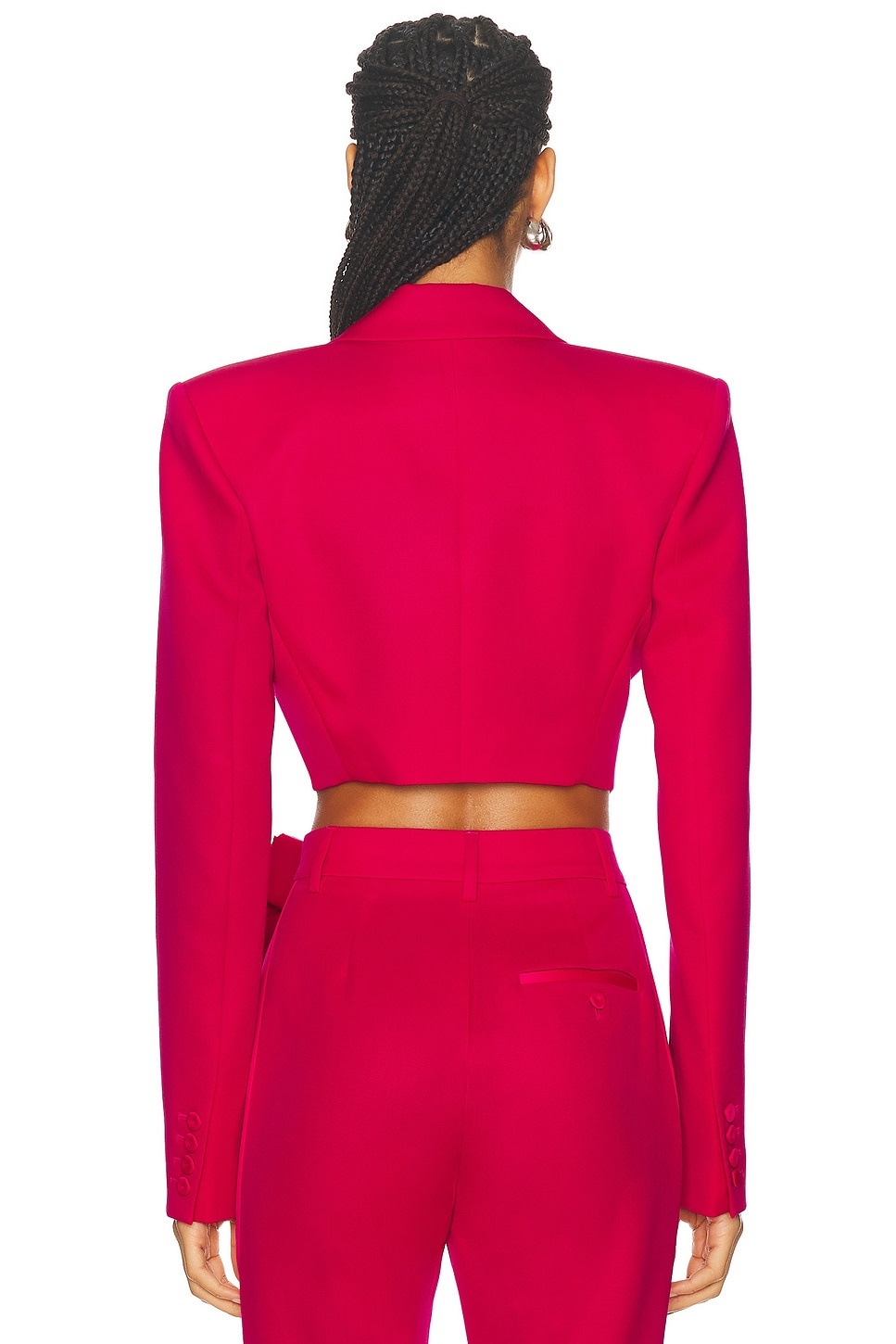 Flower Corsage Cropped Blazer - 4