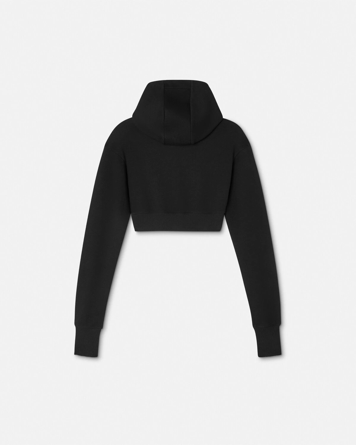 Embroidered Logo Crop Zip Hoodie - 3