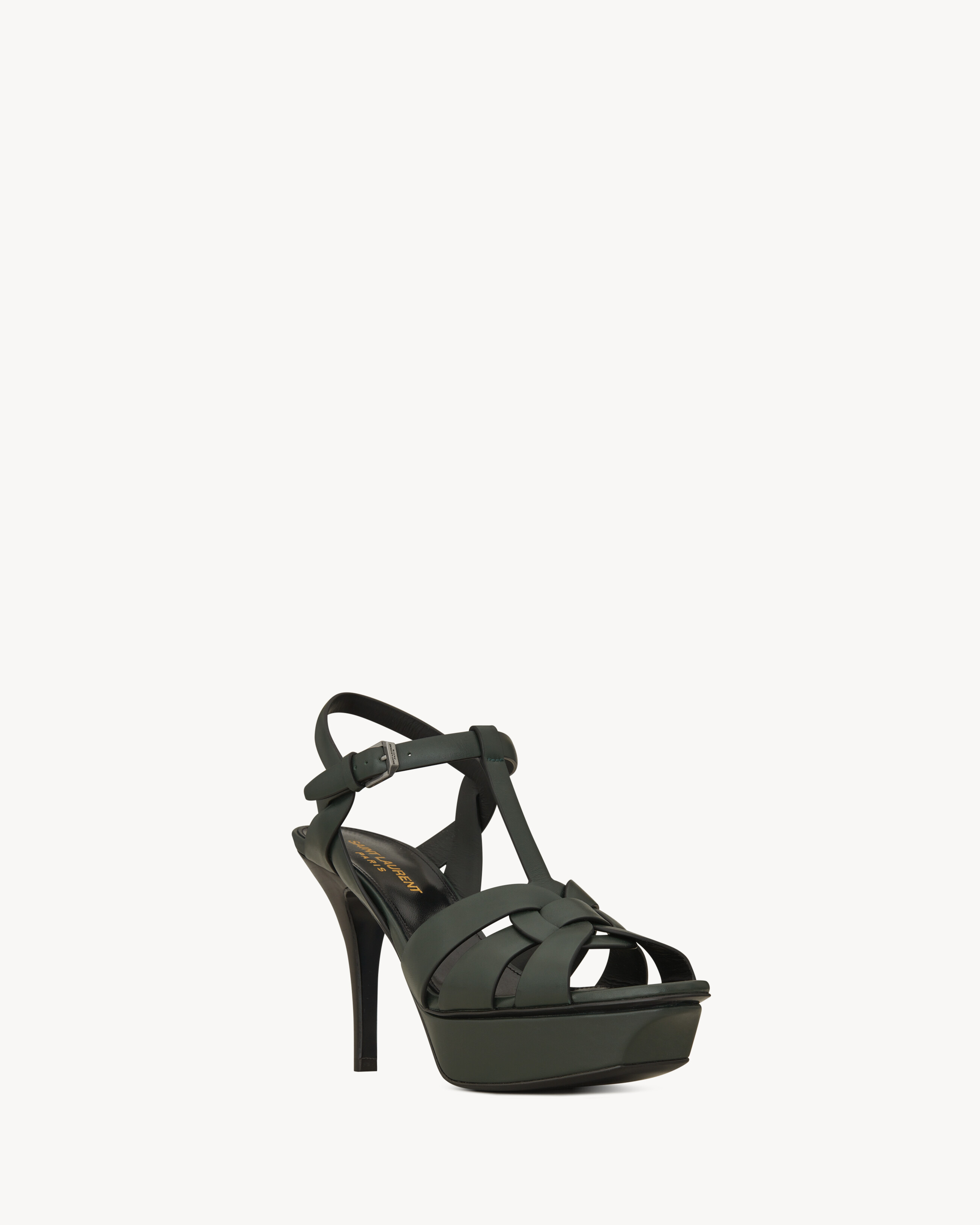 TRIBUTE PLATFORM SANDALS IN SMOOTH LEATHER - 3