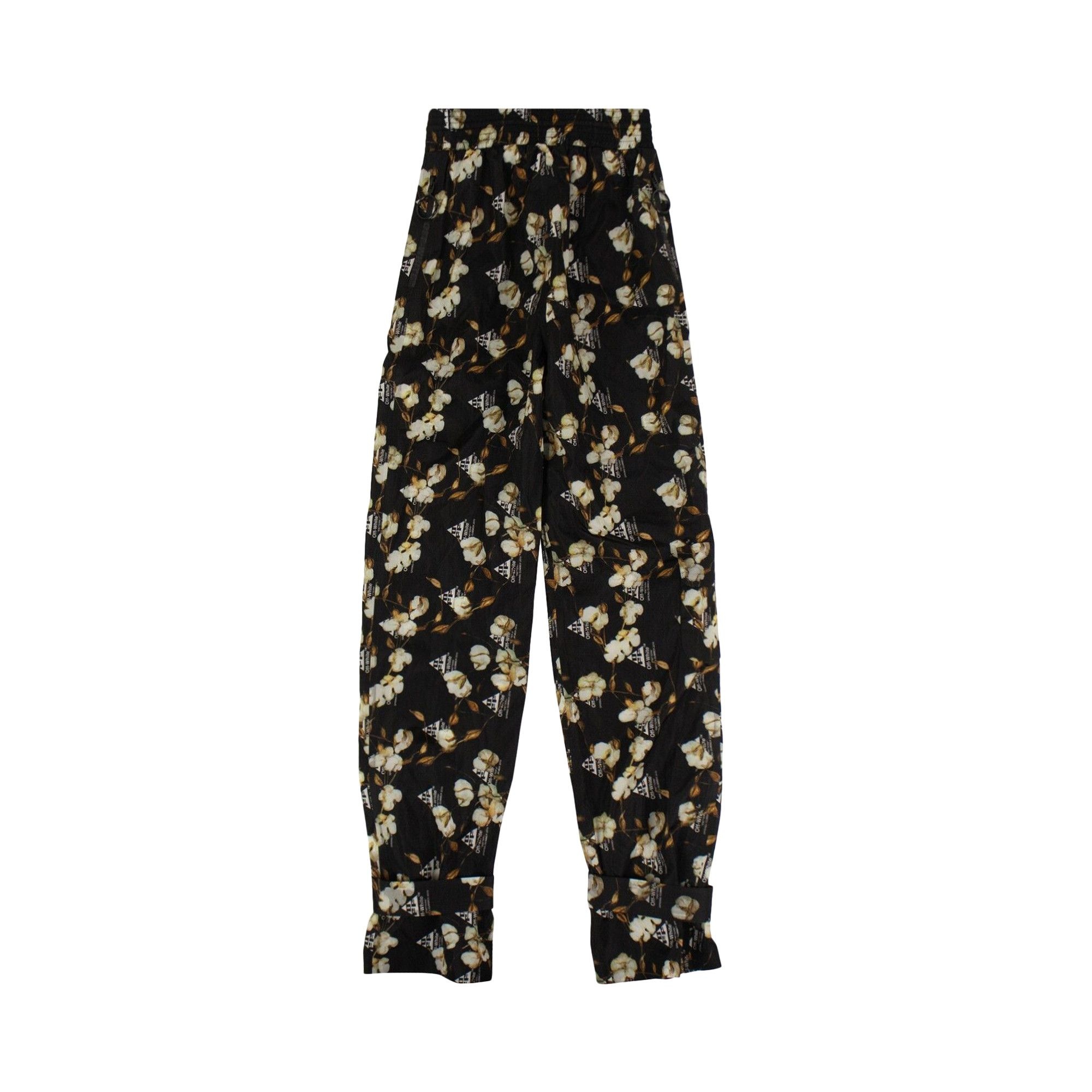 Off-White Floral Design Jogger Pants 'Black' - 2
