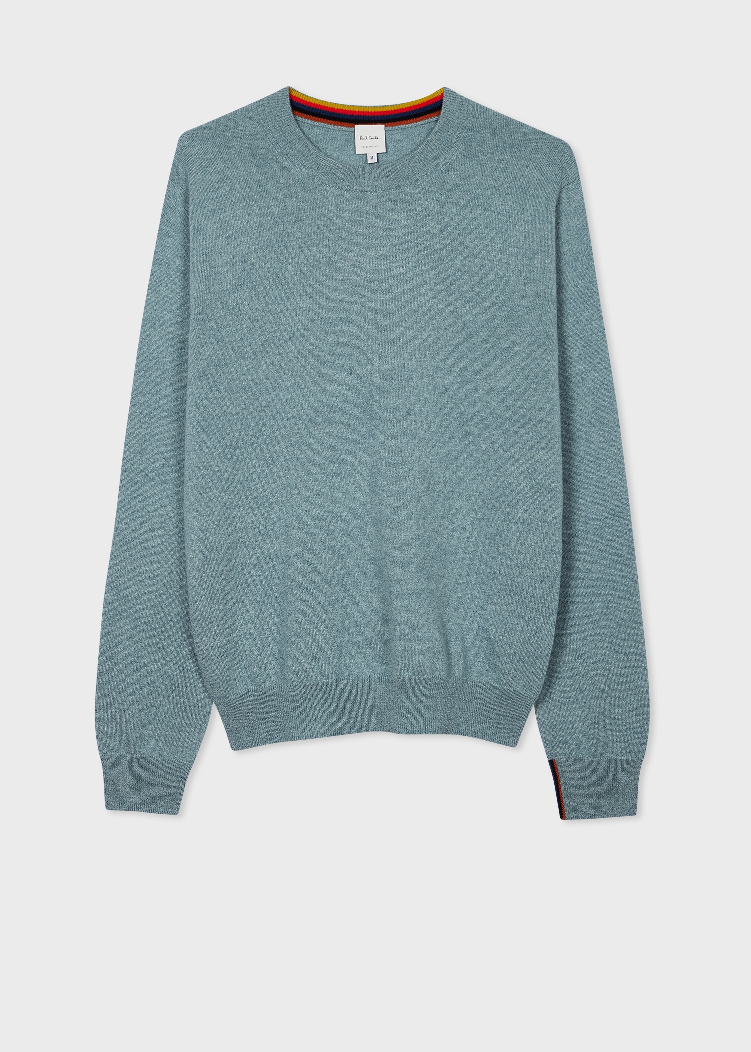 Blue Cashmere Crew Neck Sweater - 1