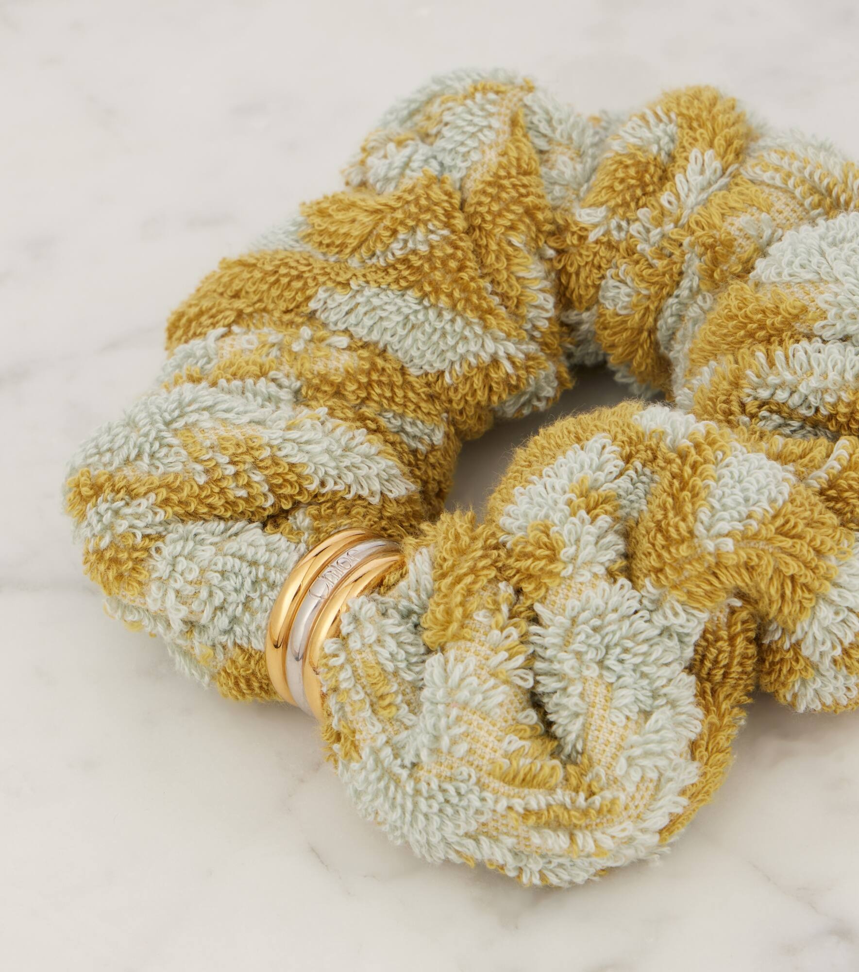 Floral cotton terry scrunchie - 2